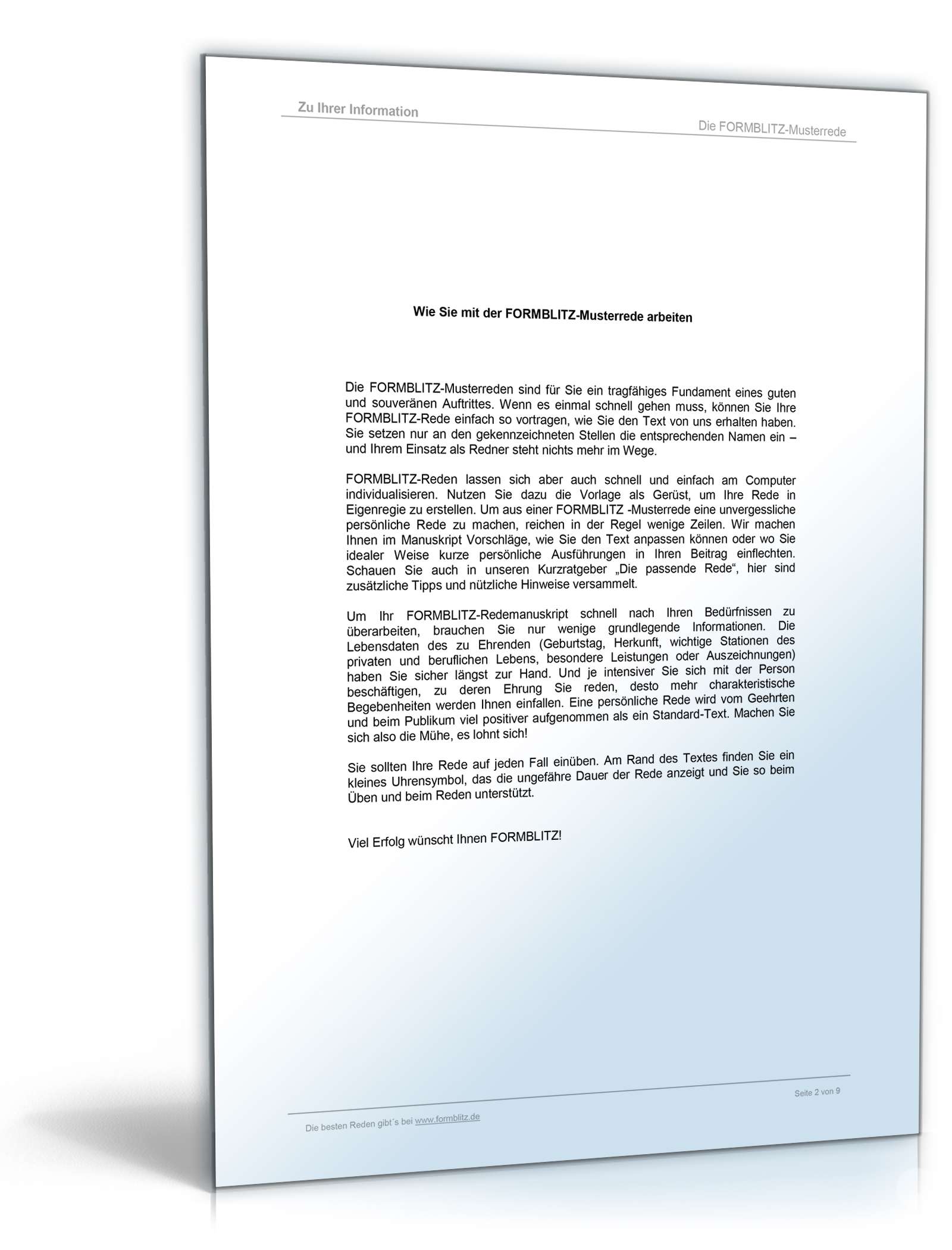 Begrüßungsrede Geburtstagsfeier Word