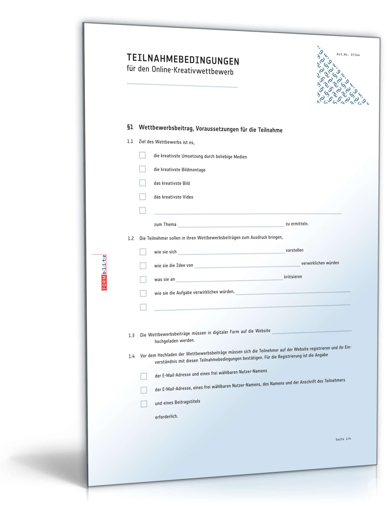 Teilnahmebedingungen Online-Kreativwettbewerb PDF