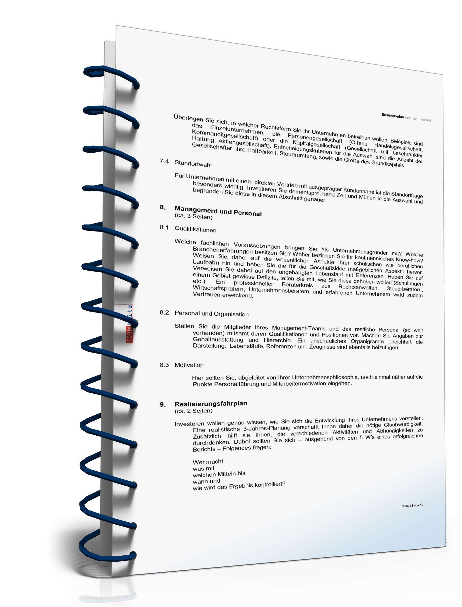 Businessplan E-Commerce Excel. Seite: 12