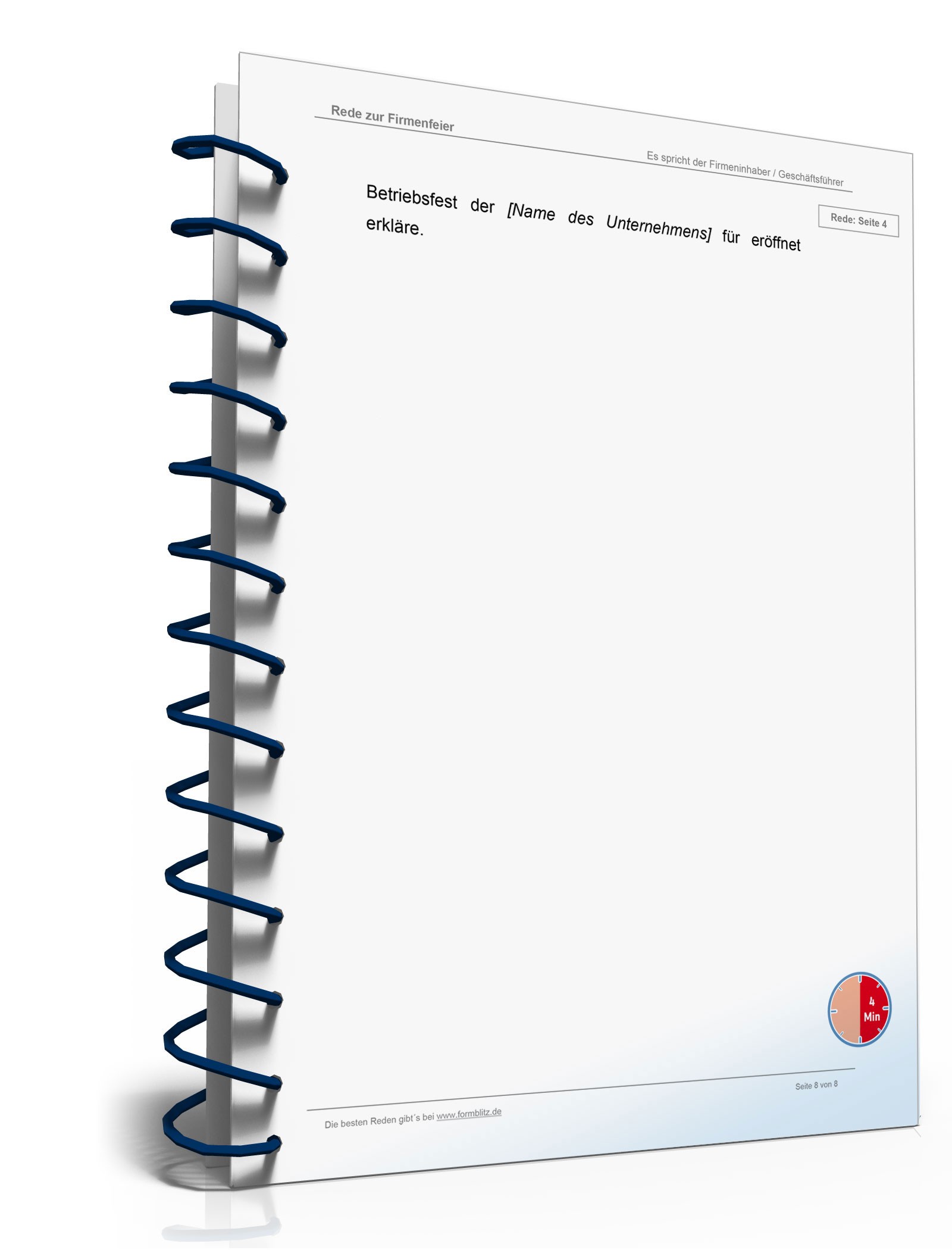 Musterrede Betriebsfest Word. Seite: 8