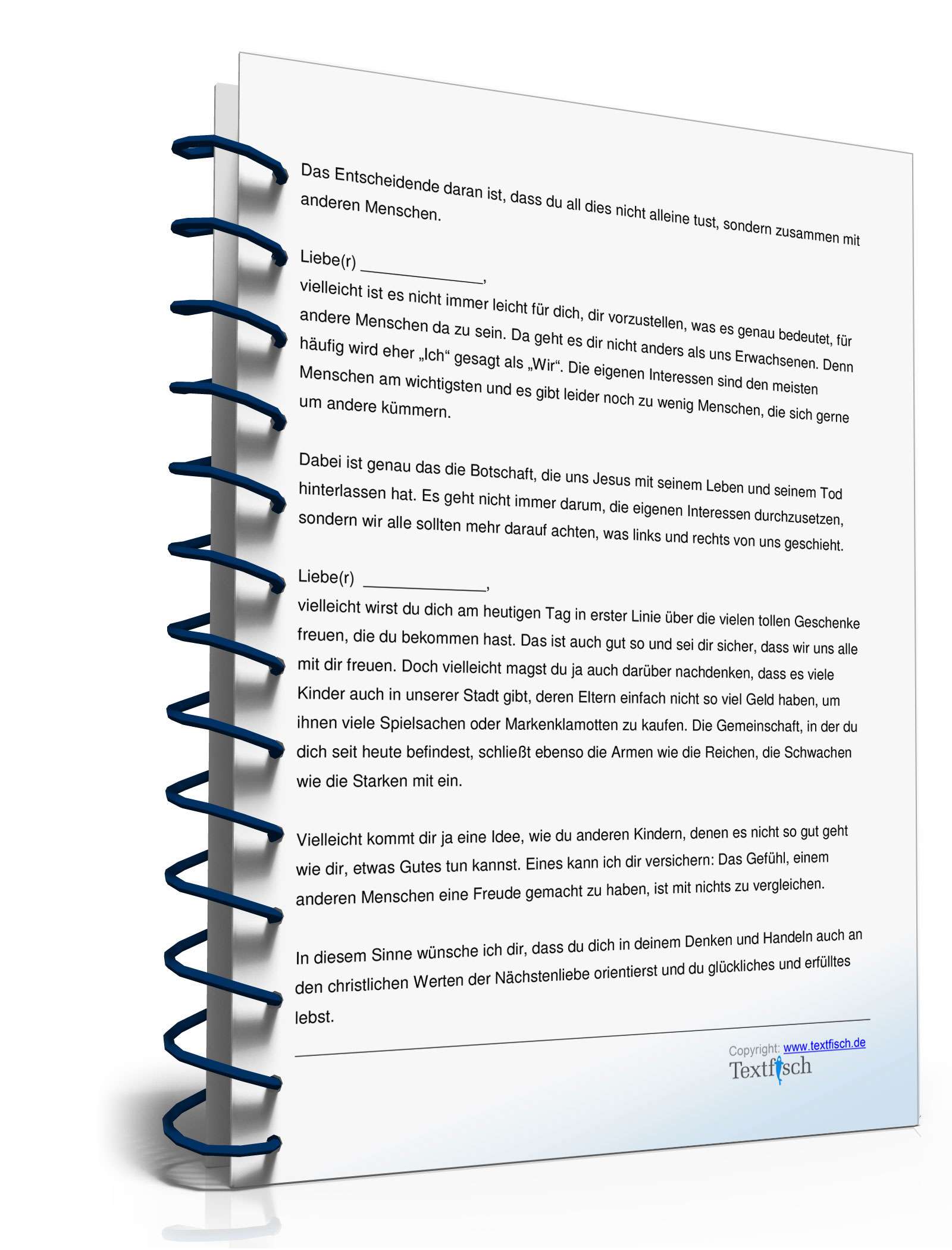 Rede zur Kommunion des Elternteils oder Pate PDF. Seite: 3