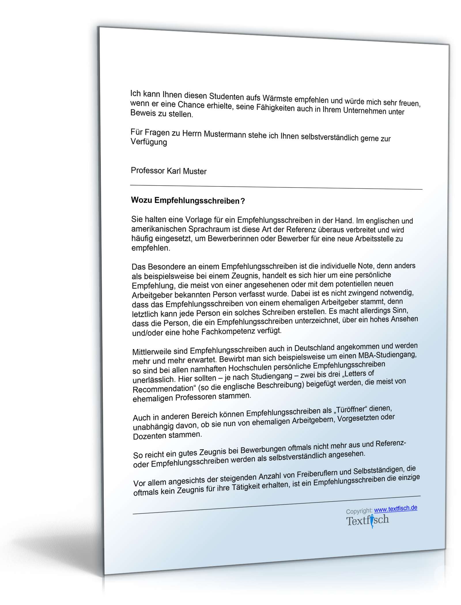 Empfehlung eines Studenten für ein Praktikum Word. Seite: 2