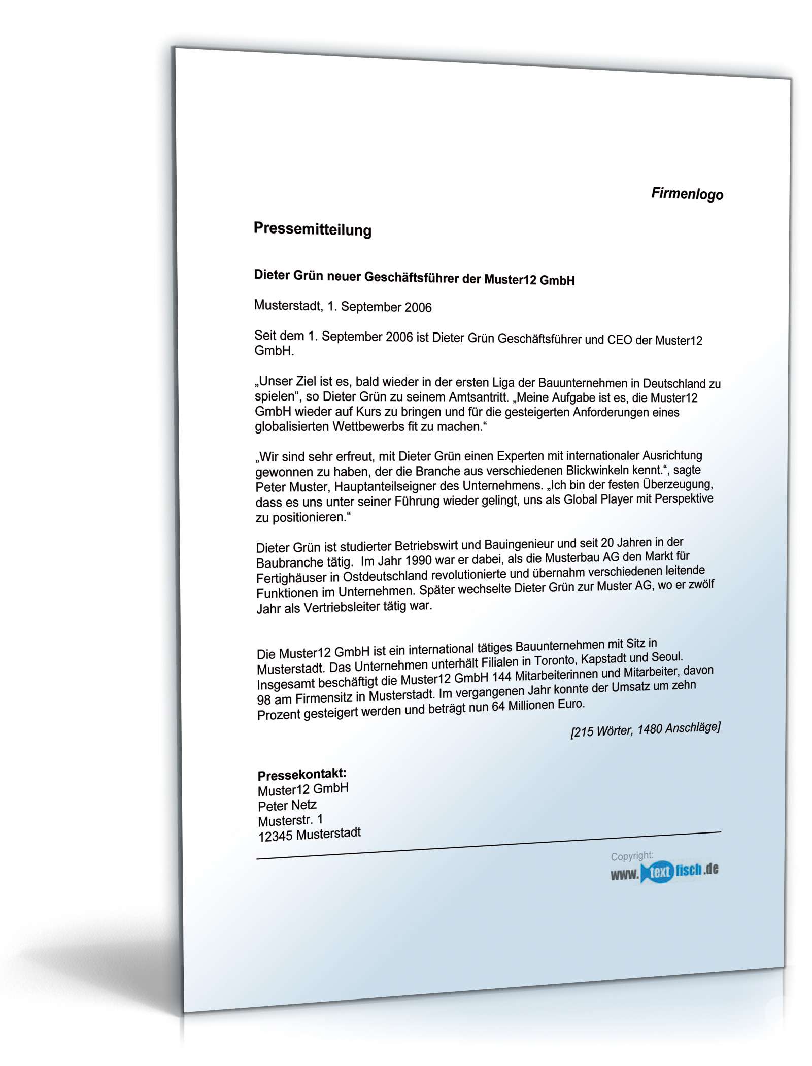 Pressemitteilung Wechsel in der Geschäftsführung