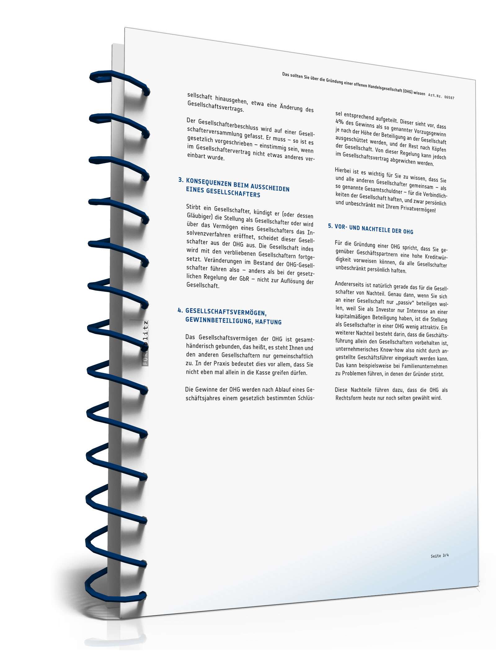 Ratgeber Gründung OHG PDF. Seite: 4