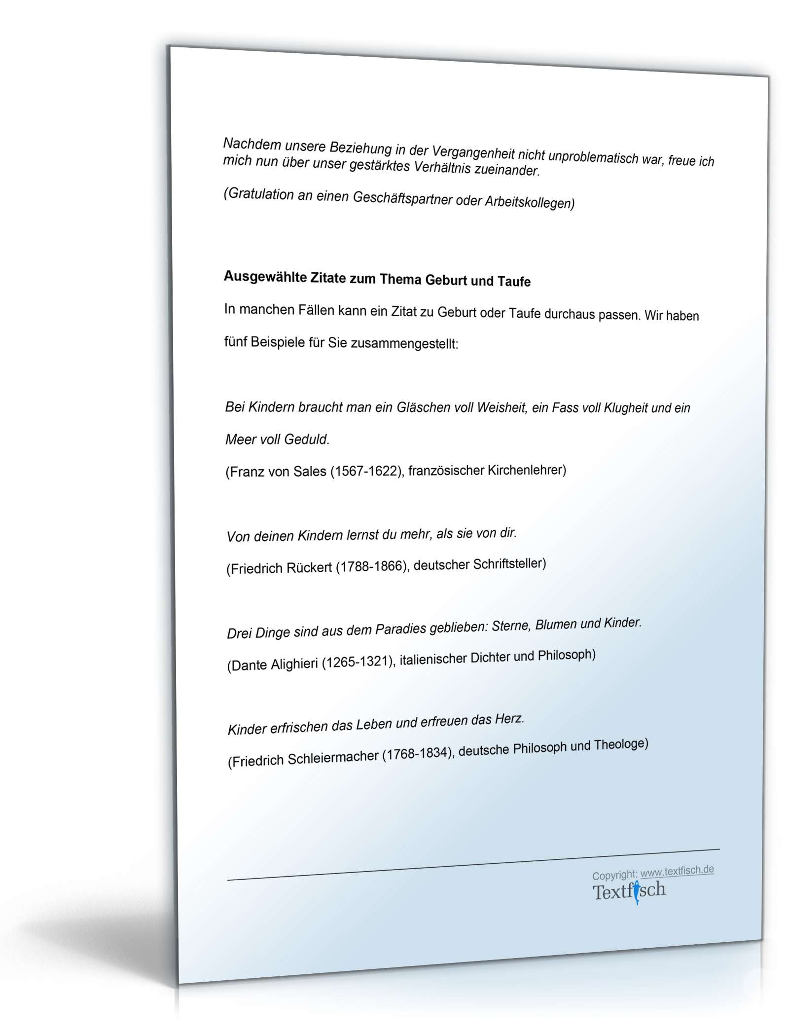 Gratulation Geburt Kind Word. Seite: 5