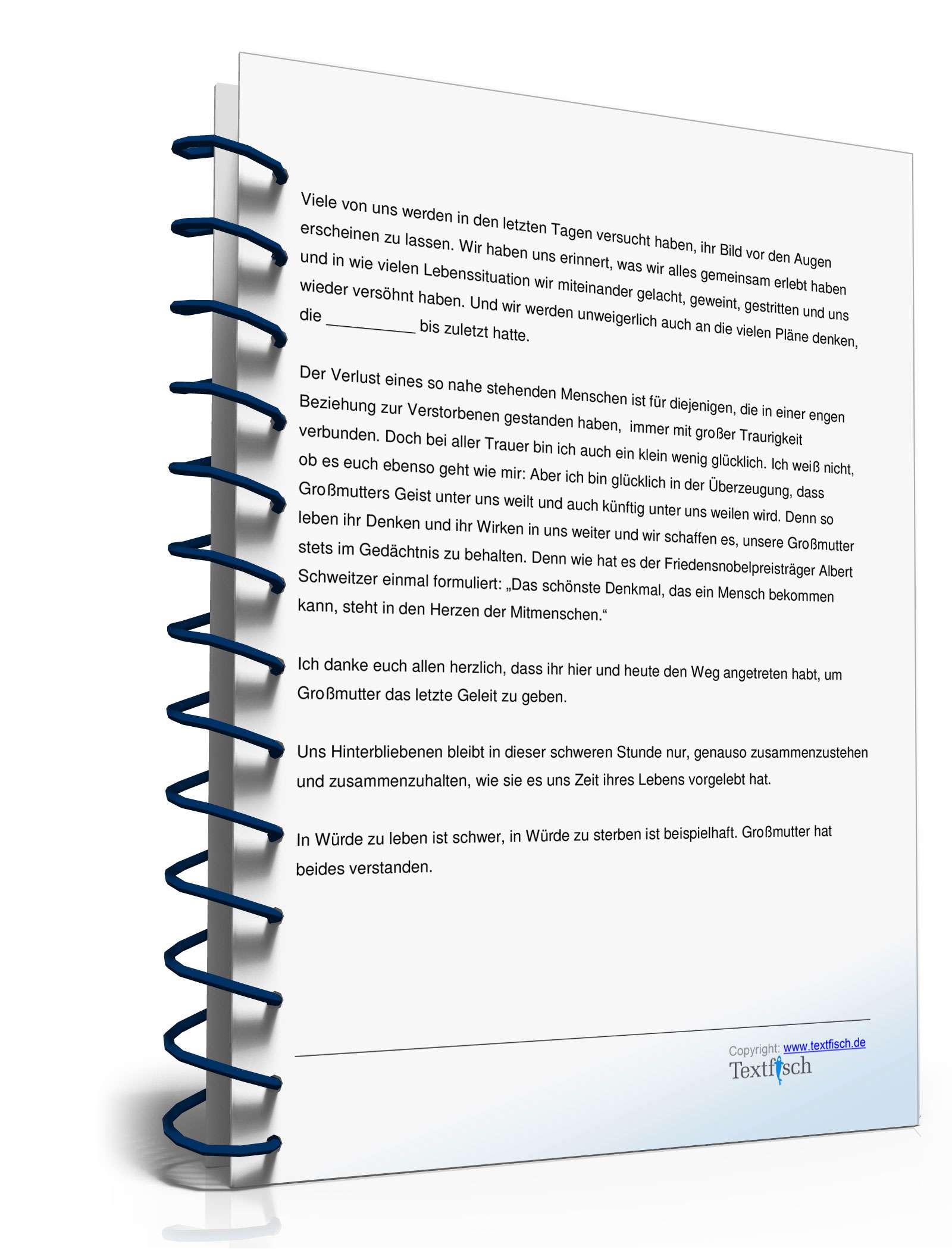 Trauerrede für die verstorbene Großmutter PDF. Seite: 3