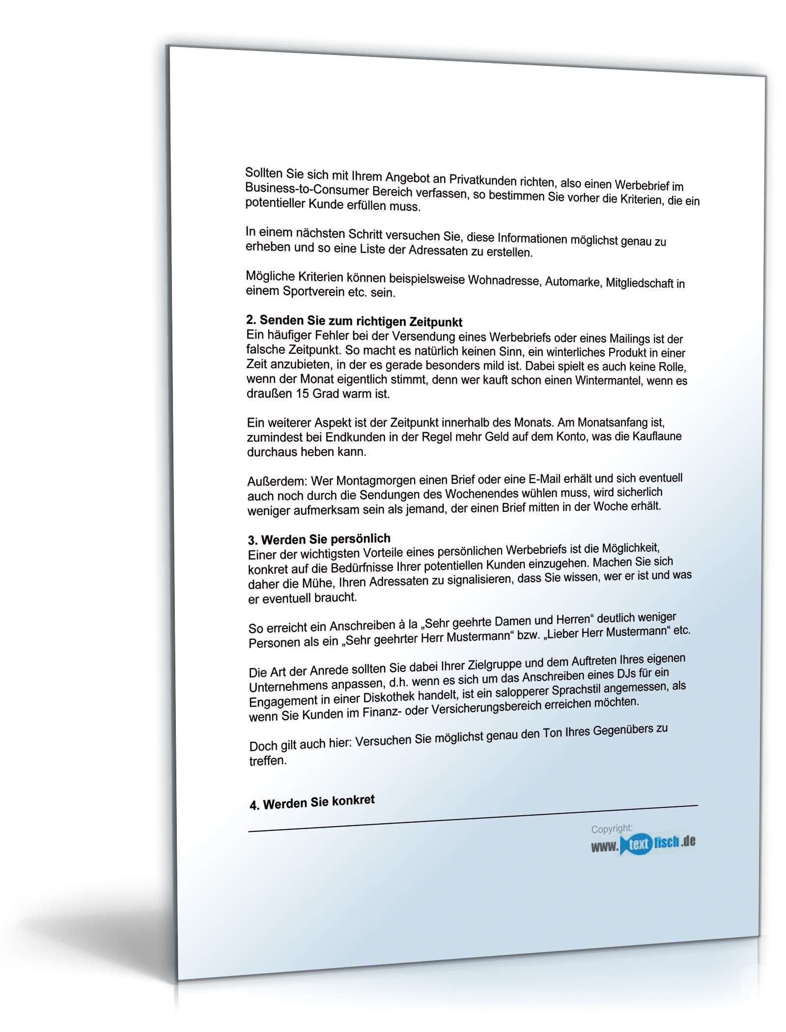 Werbebrief für ein Hotel PDF. Seite: 3