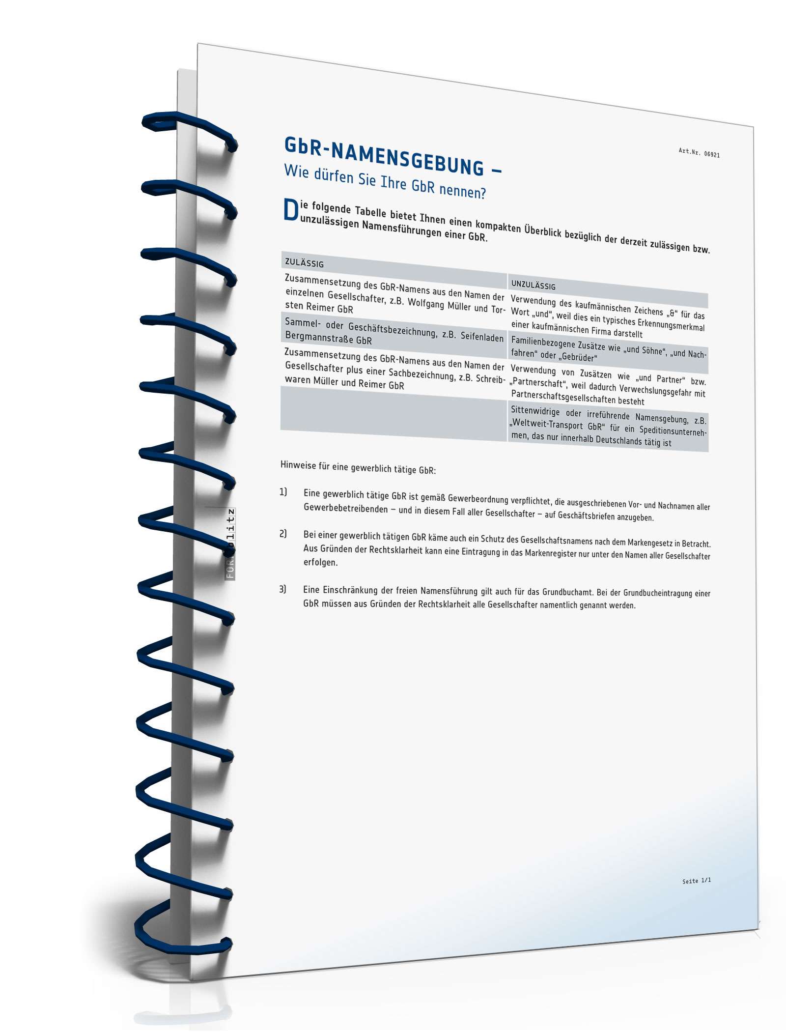 Ratgeber GbR-Namensgebung PDF. Seite: 2