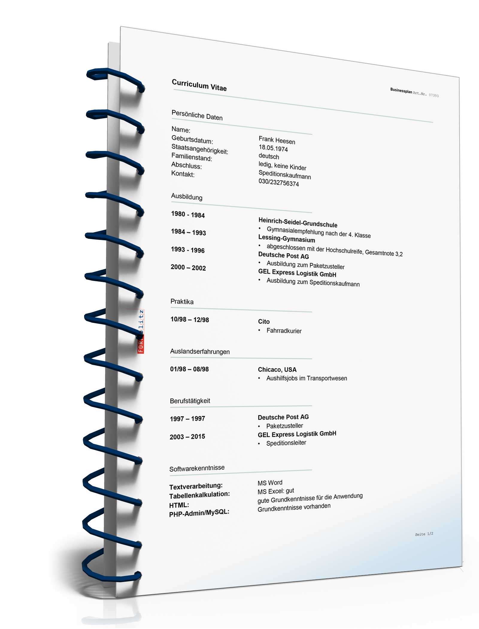 Businessplan Kurierdienst Excel. Seite: 21