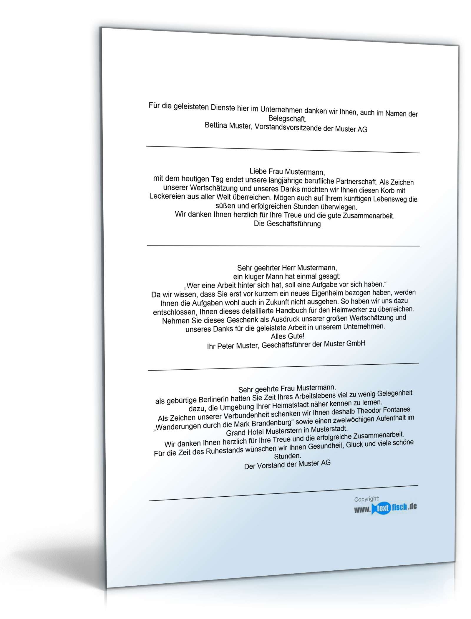 Widmungen für langjährige Mitarbeiter PDF. Seite: 3