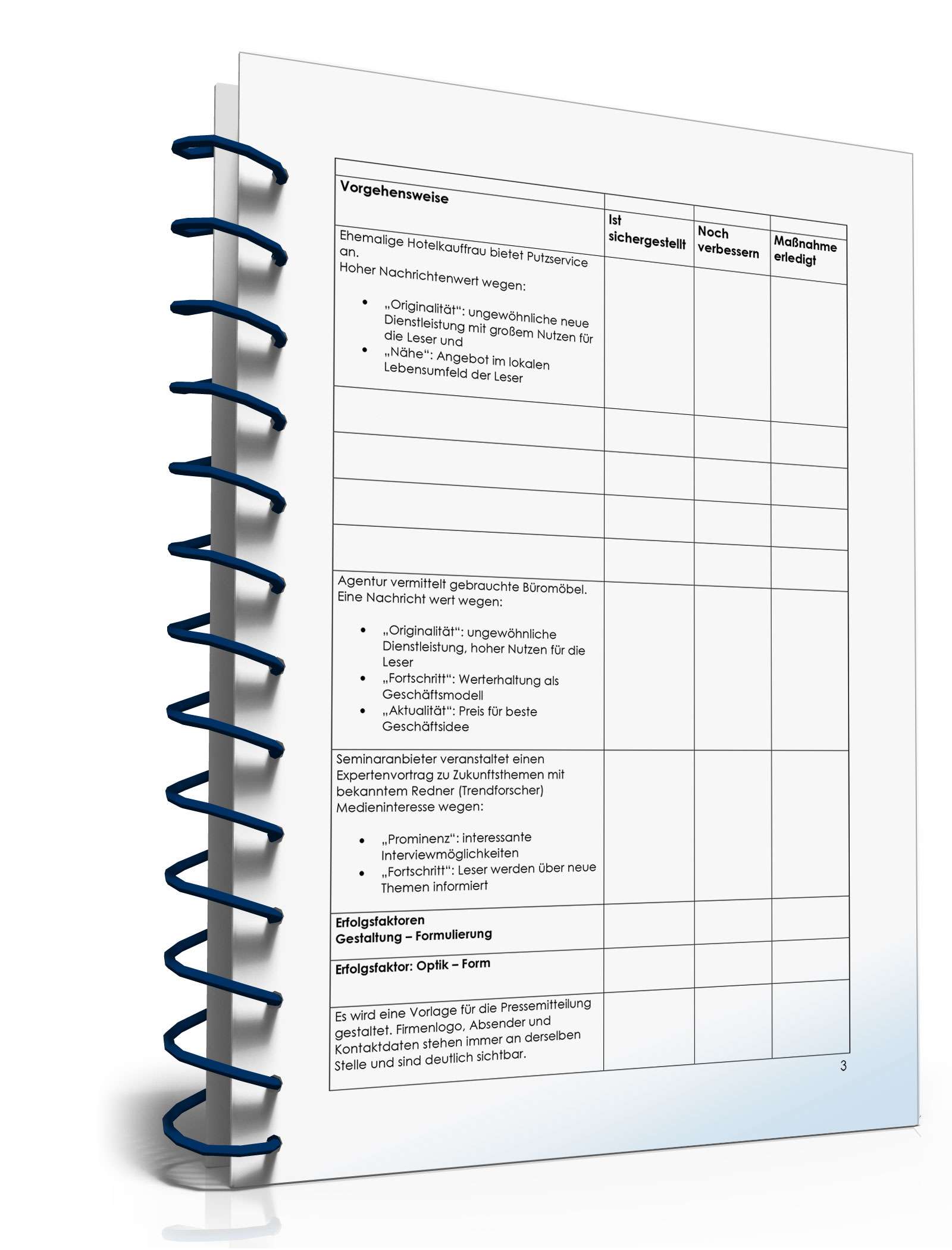Checkliste Pressemitteilung PDF. Seite: 3
