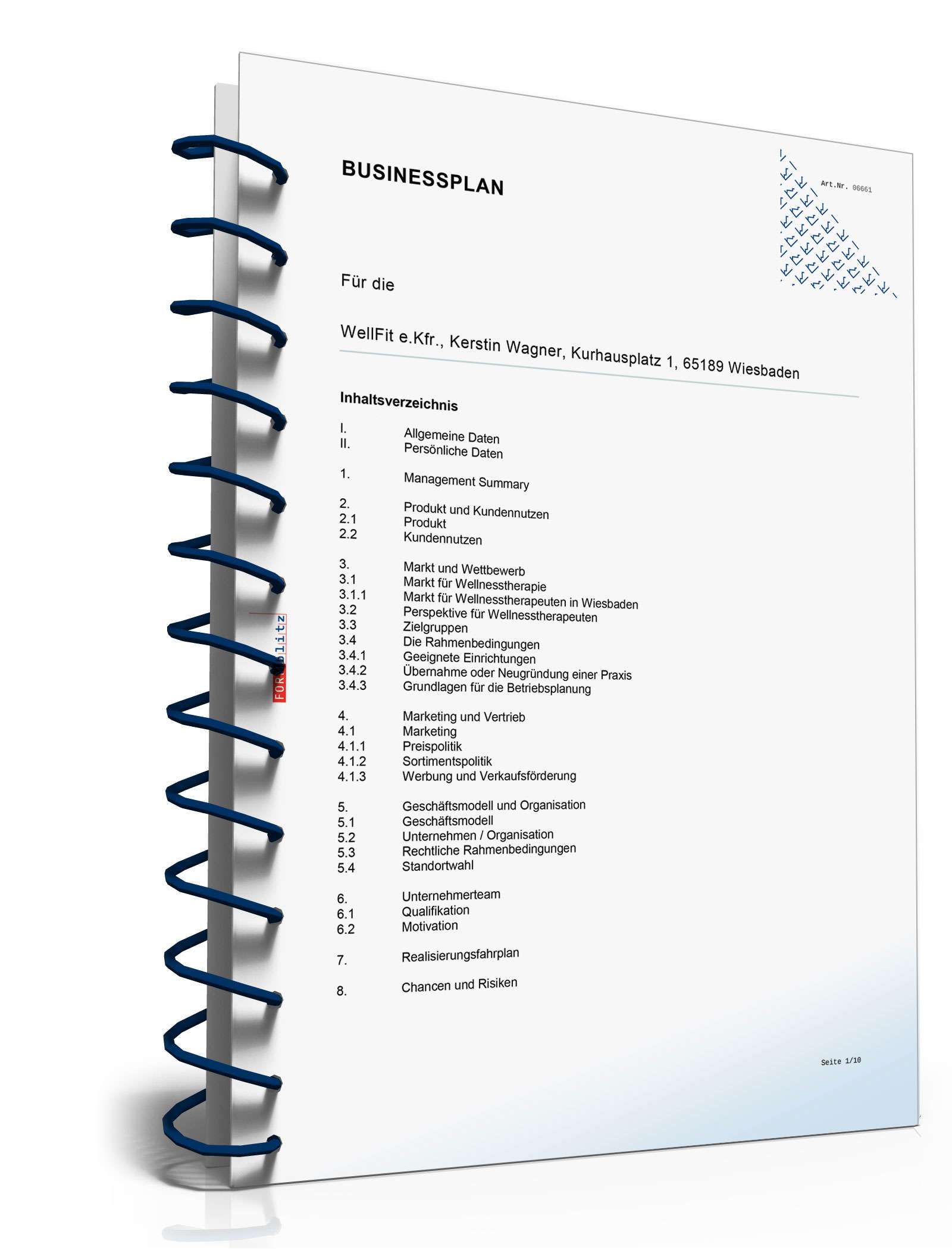 Businessplan Wellnesstherapie-Praxis Excel. Seite: 4
