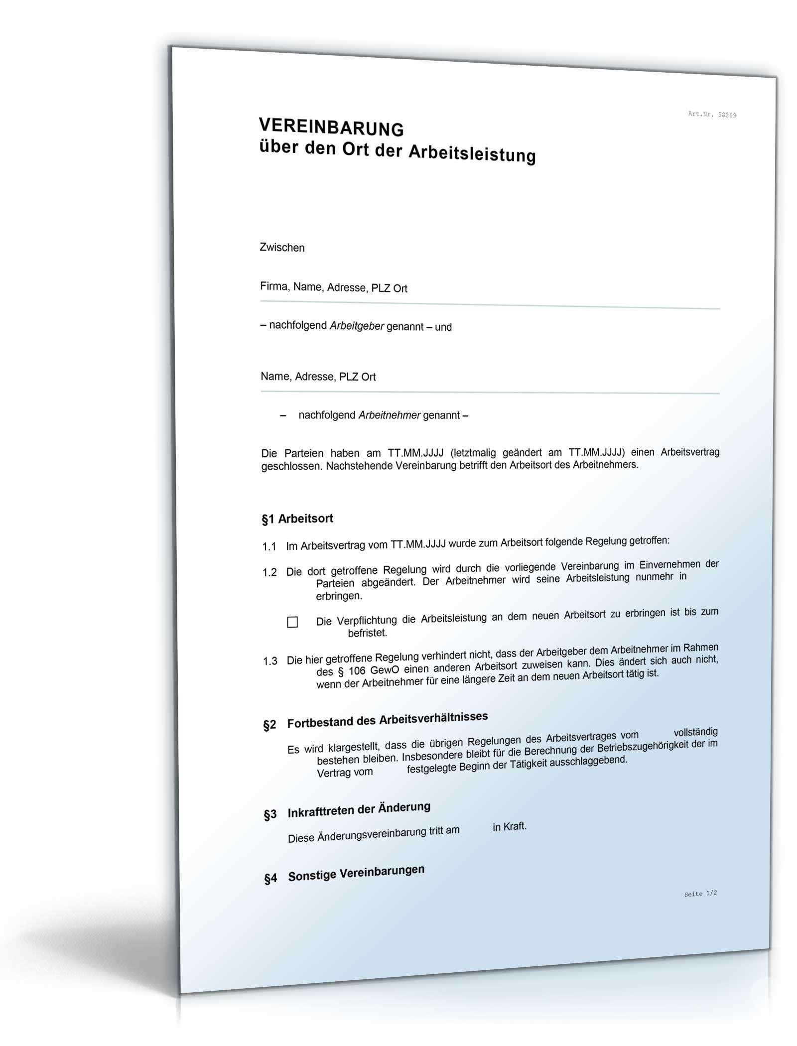 Änderungsvertrag Versetzung Word. Seite: 2