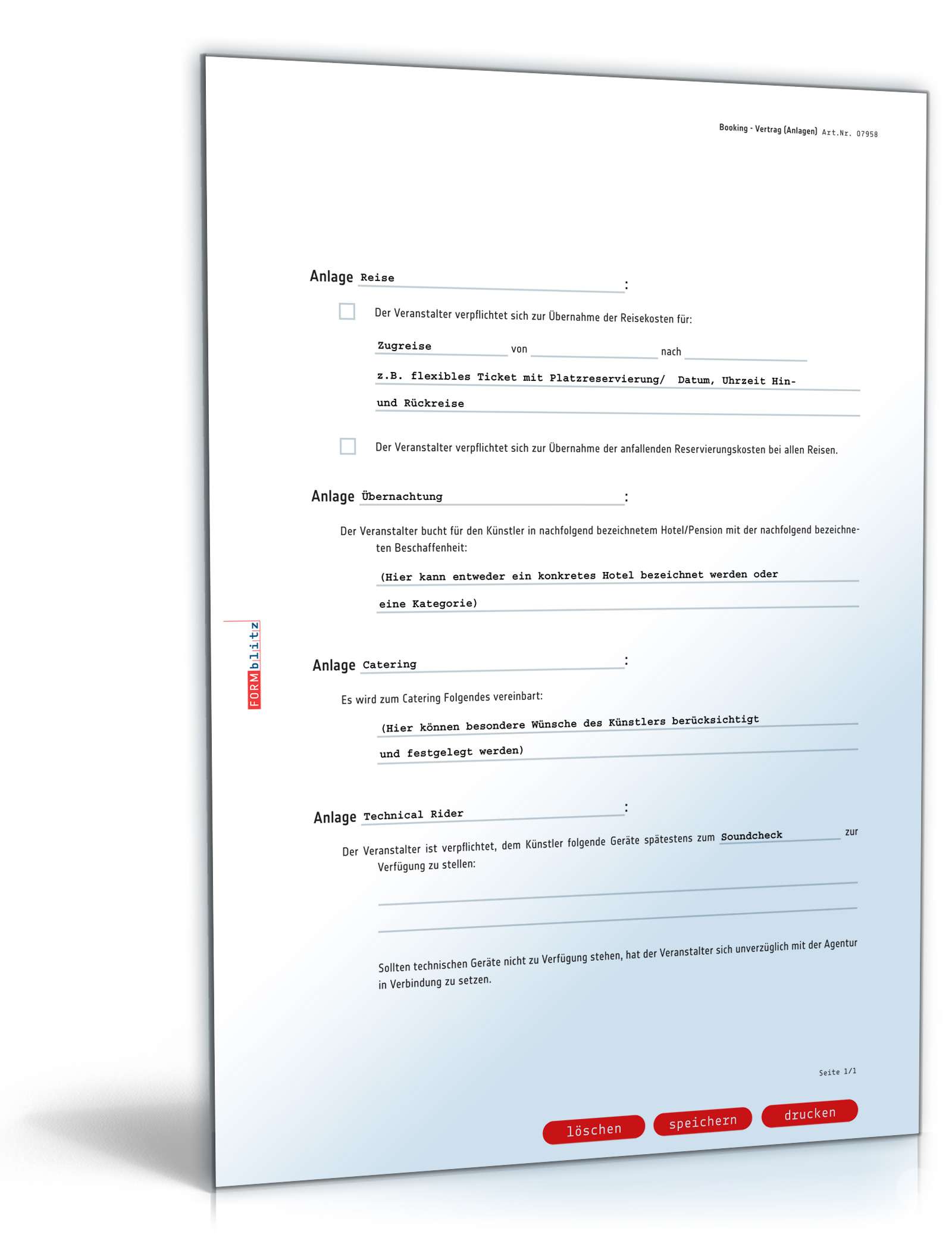 Bookingvertrag PDF. Seite: 10