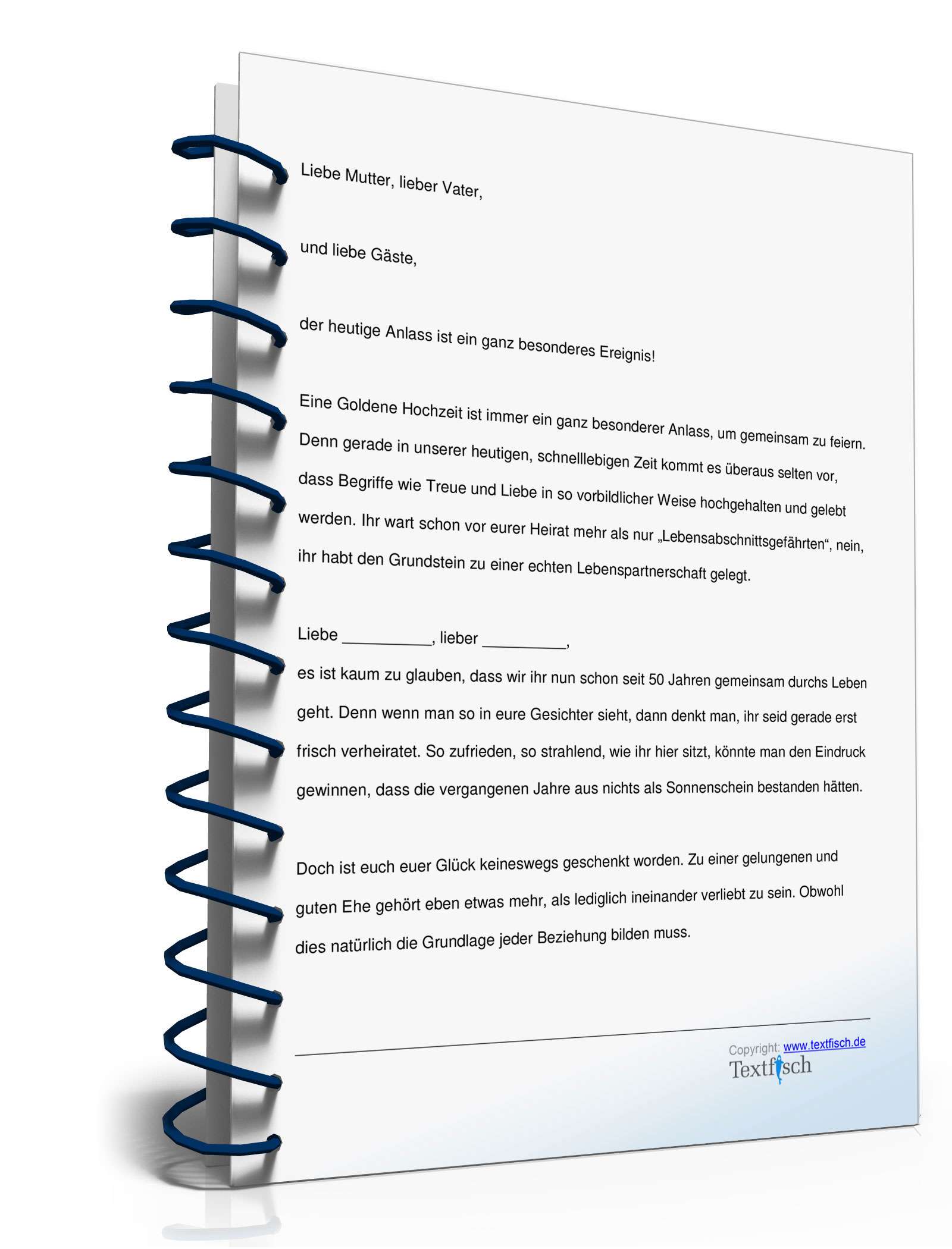 Rede zur Goldenen Hochzeit Kind des Ehepaares PDF. Seite: 2