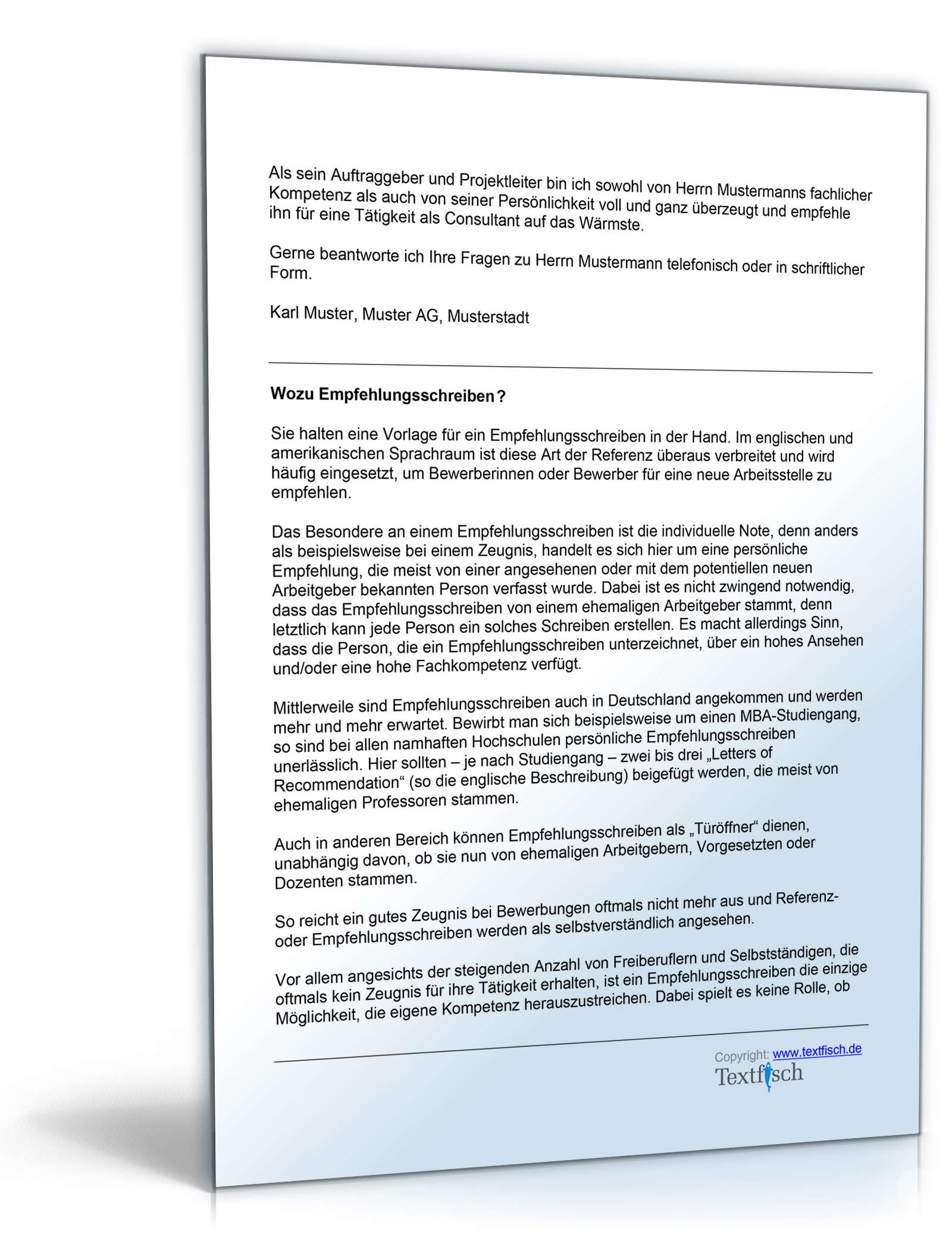 Referenzschreiben für einen Consultant Word. Seite: 2