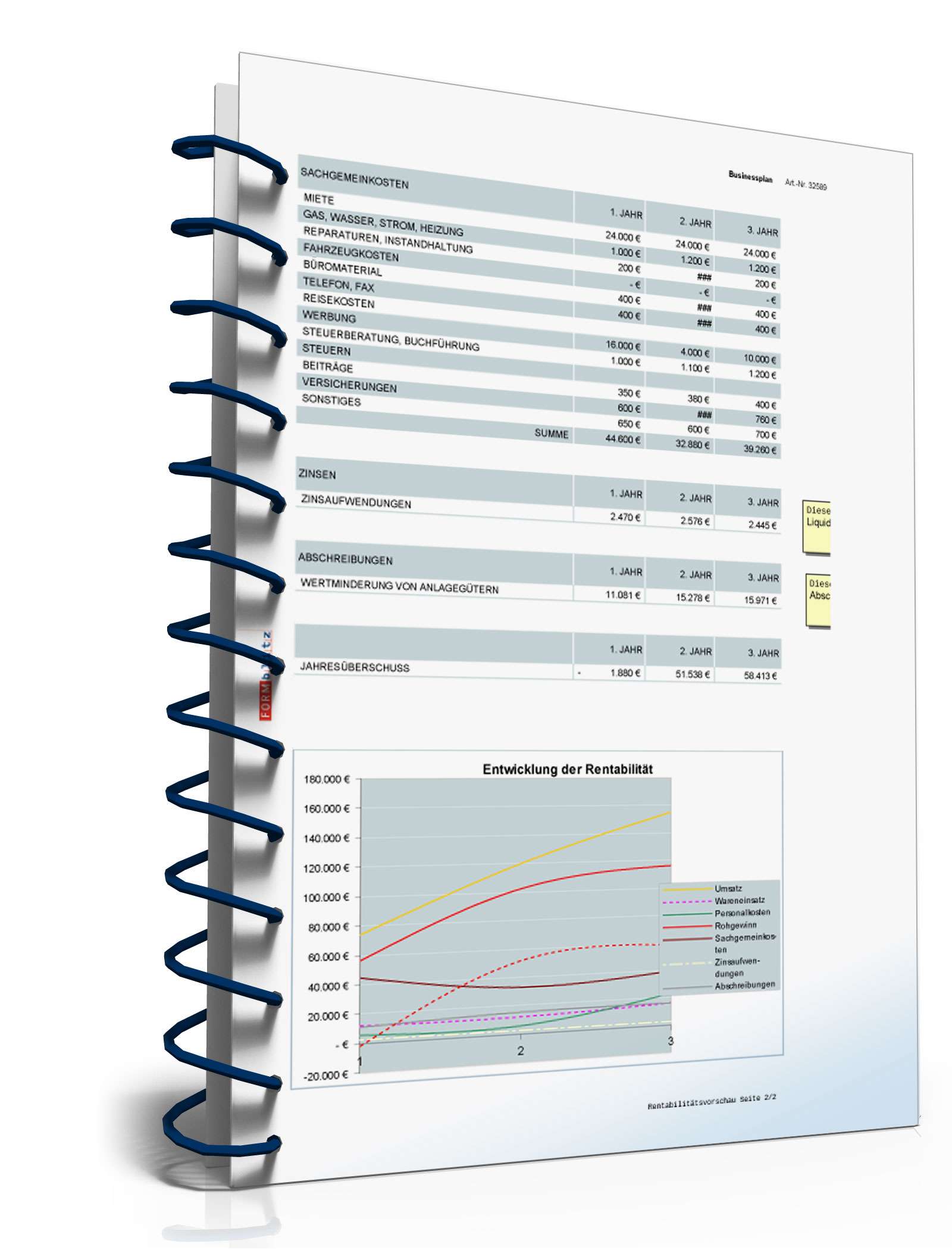 Businessplan Fotograf Excel. Seite: 24