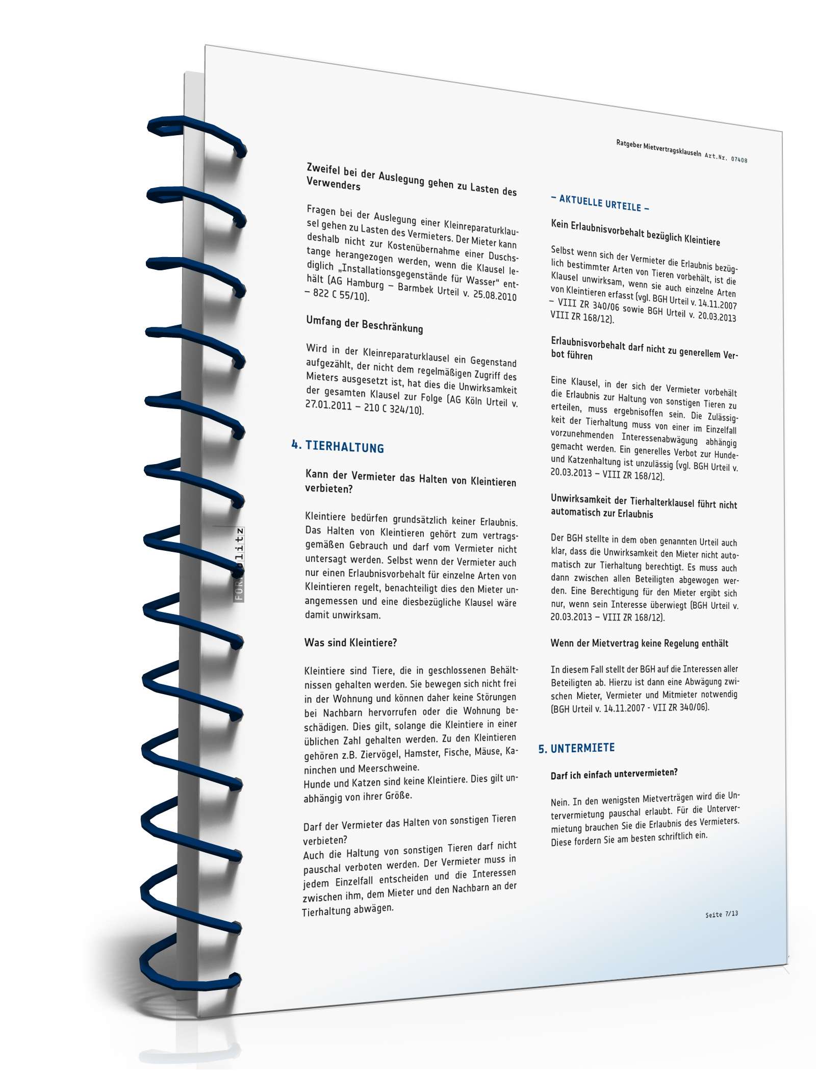 Ratgeber Mietvertragsklauseln  PDF. Seite: 8