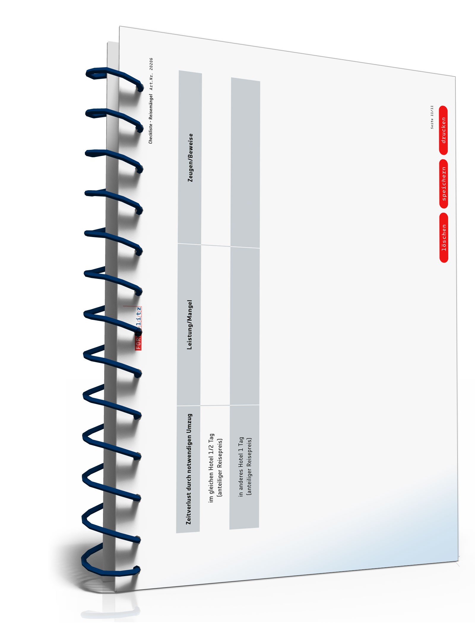 Protokoll Reisemängel  PDF. Seite: 11