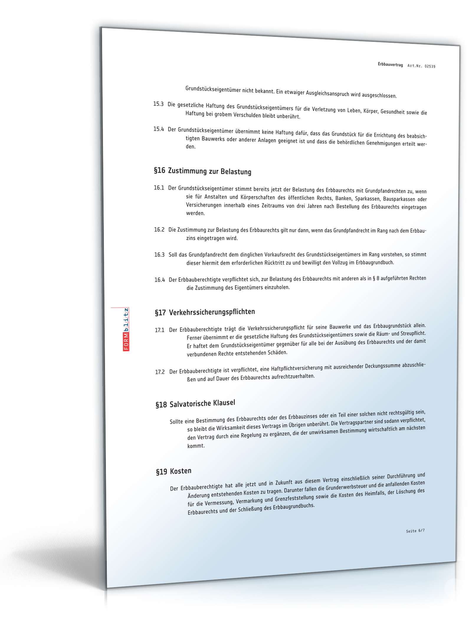 Erbbauvertrag PDF. Seite: 6