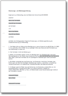 Abtretungserklärung Wohngeld Word