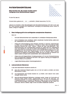Patientenverfügung Word