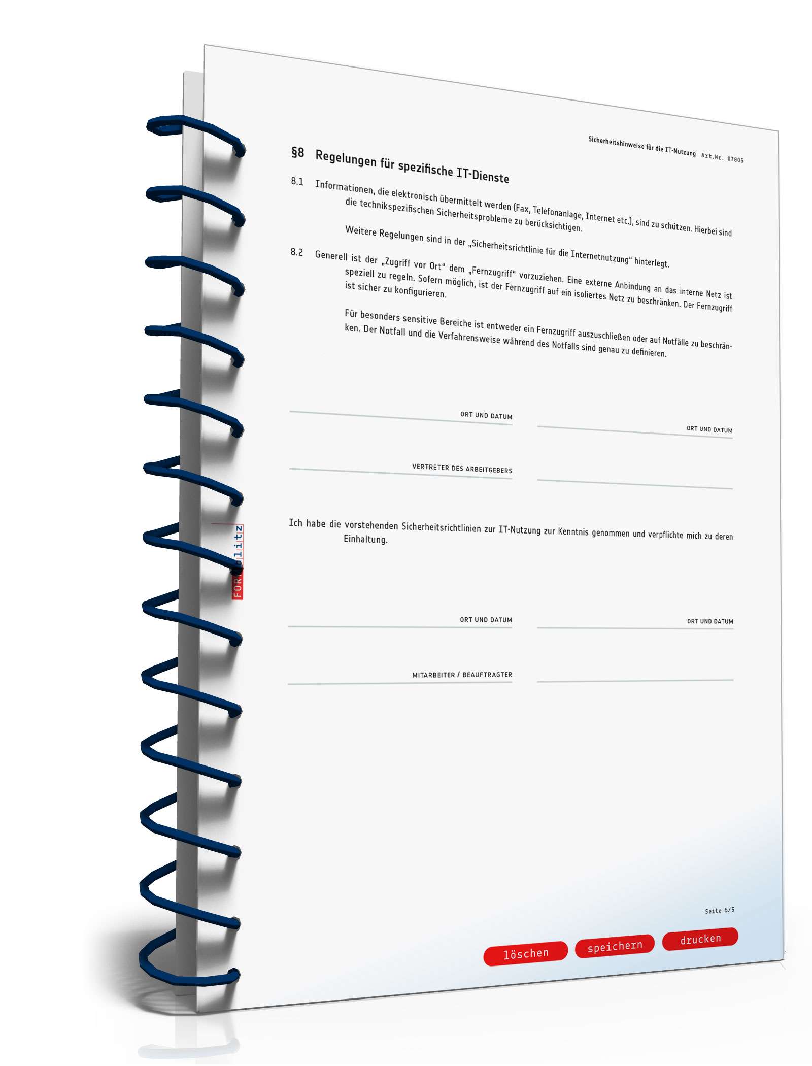 Sicherheitsrichtlinie zur IT-Nutzung PDF. Seite: 6