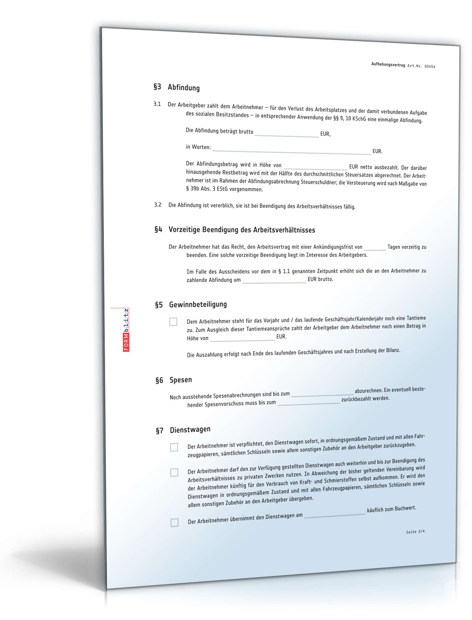 Aufhebungsvertrag Arbeitsverhältnis PDF. Seite: 2