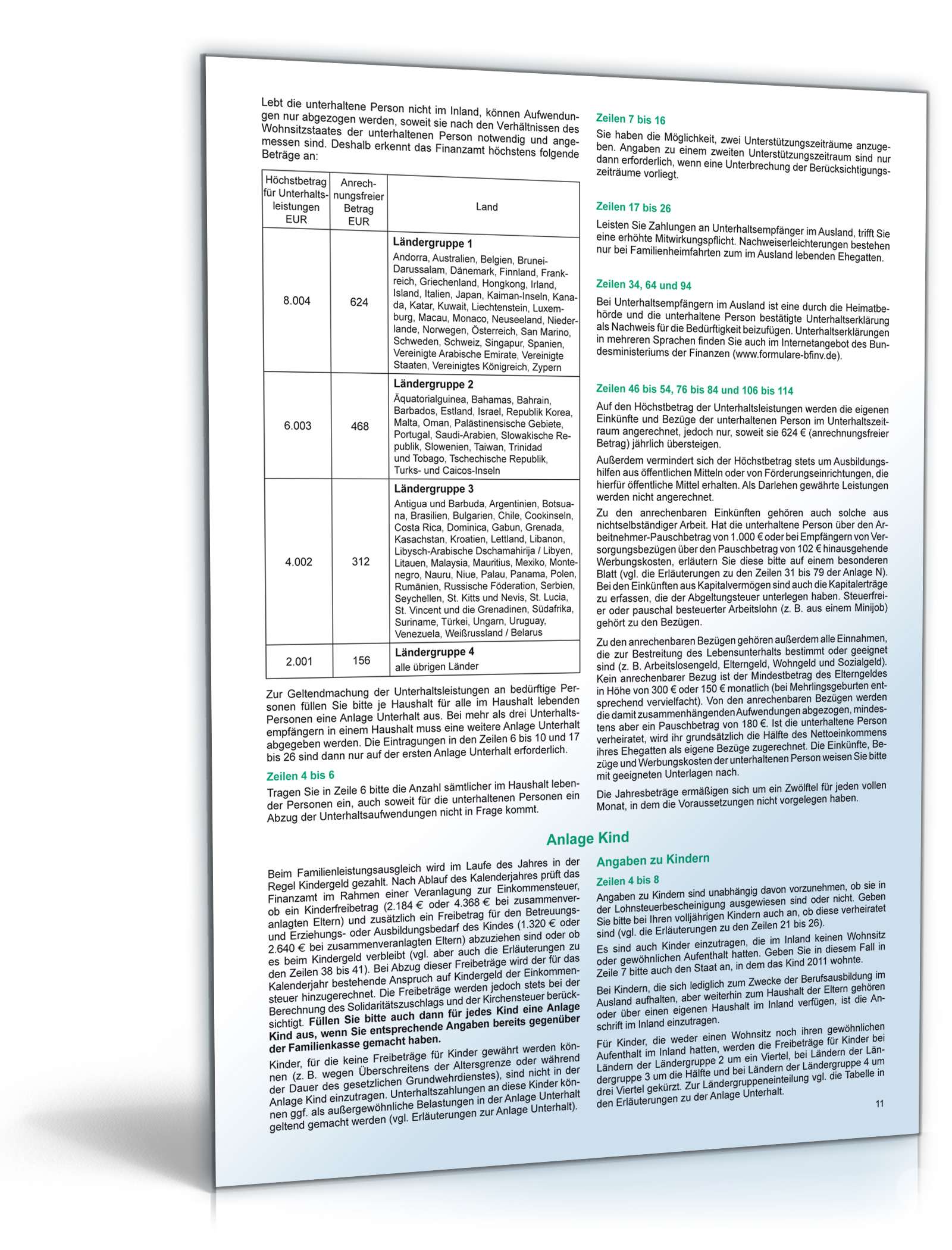 Anleitung zur Einkommensteuererklärung 2011 PDF. Seite: 11