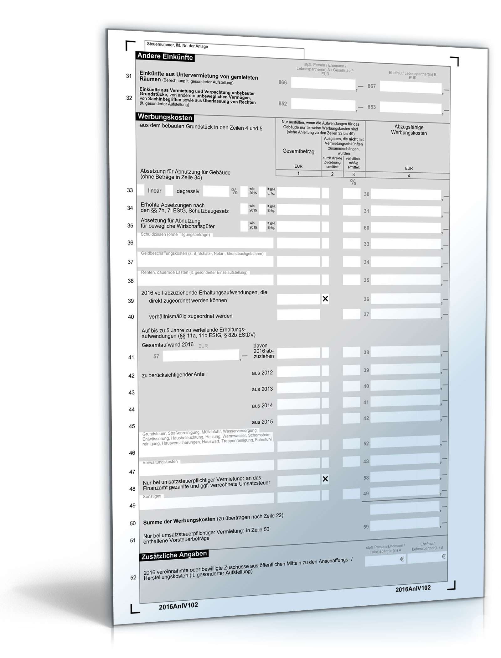 Anlage V 2016 PDF. Seite: 2