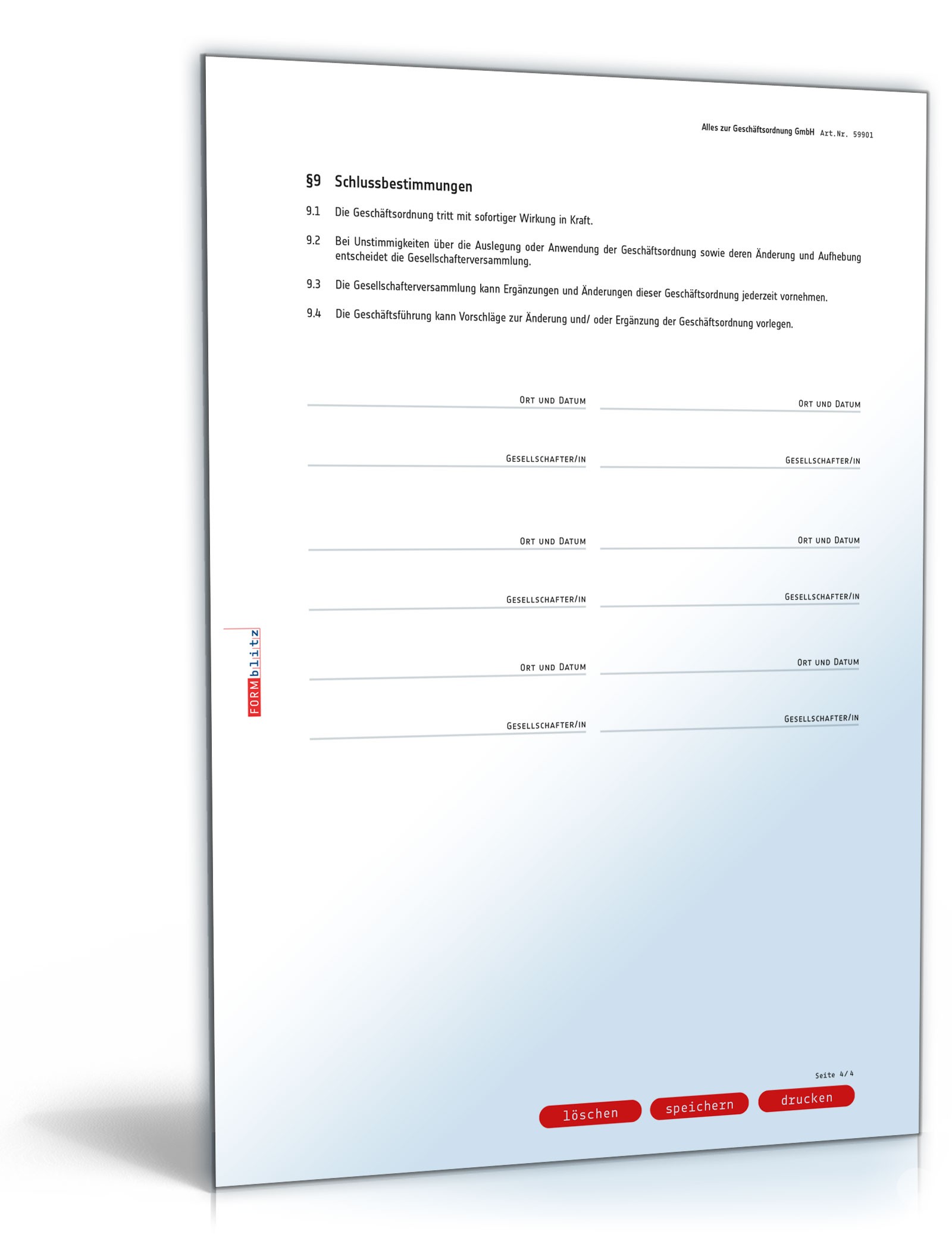 Geschäftsordnung GmbH PDF. Seite: 4