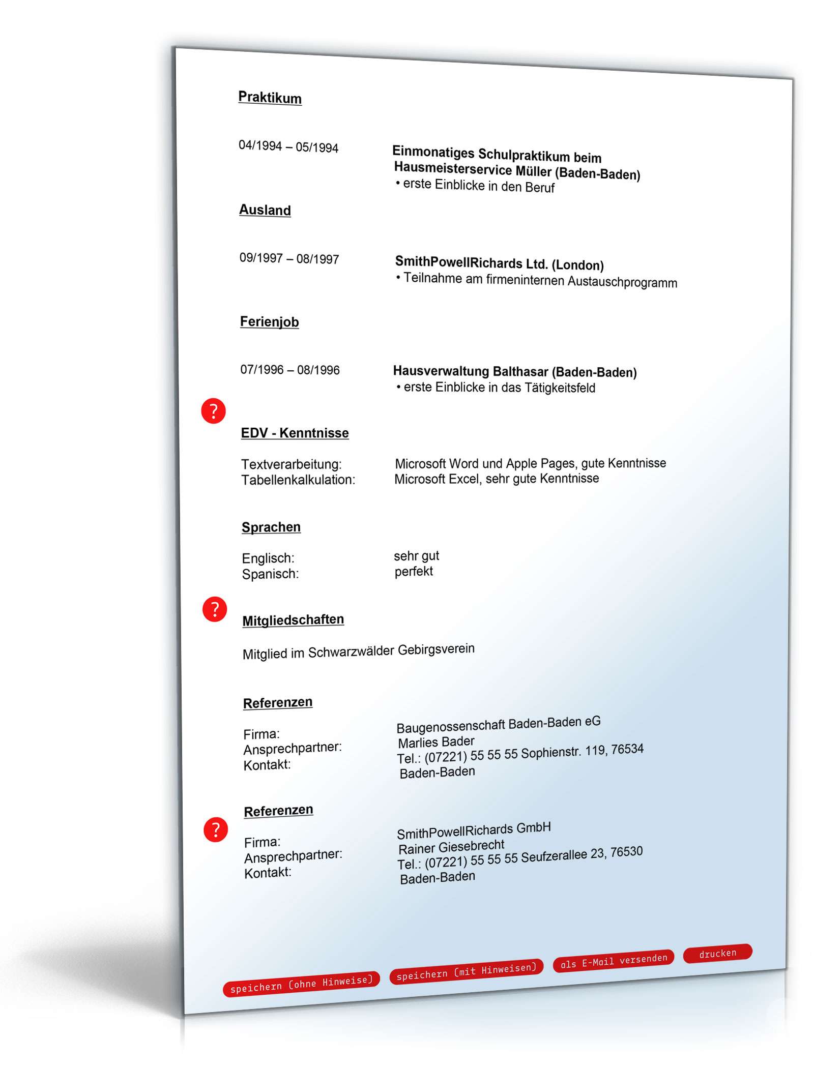 Lebenslauf Immobilienkaufmann PDF. Seite: 3