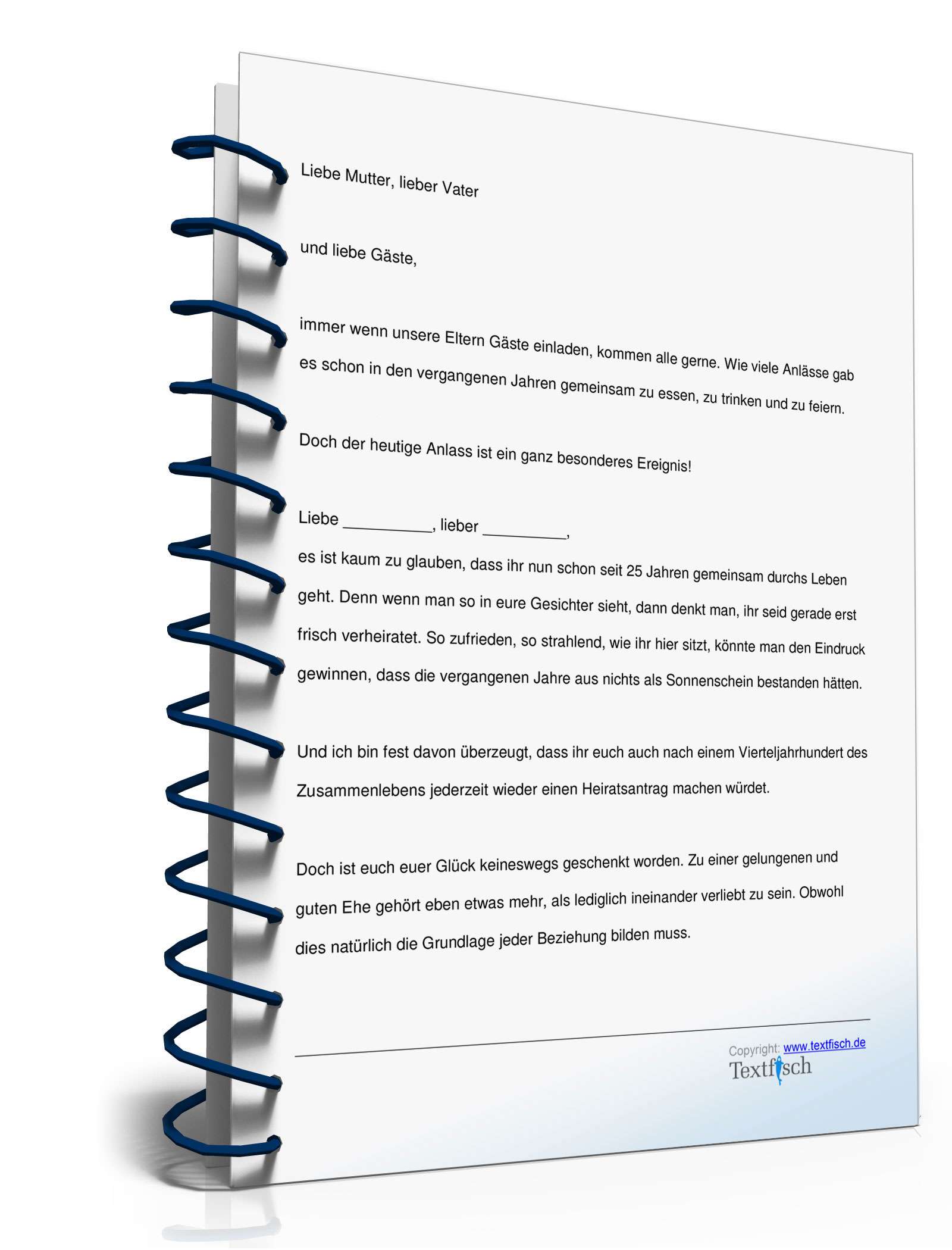 Silberhochzeitsrede Kind des Ehepaares  PDF. Seite: 2