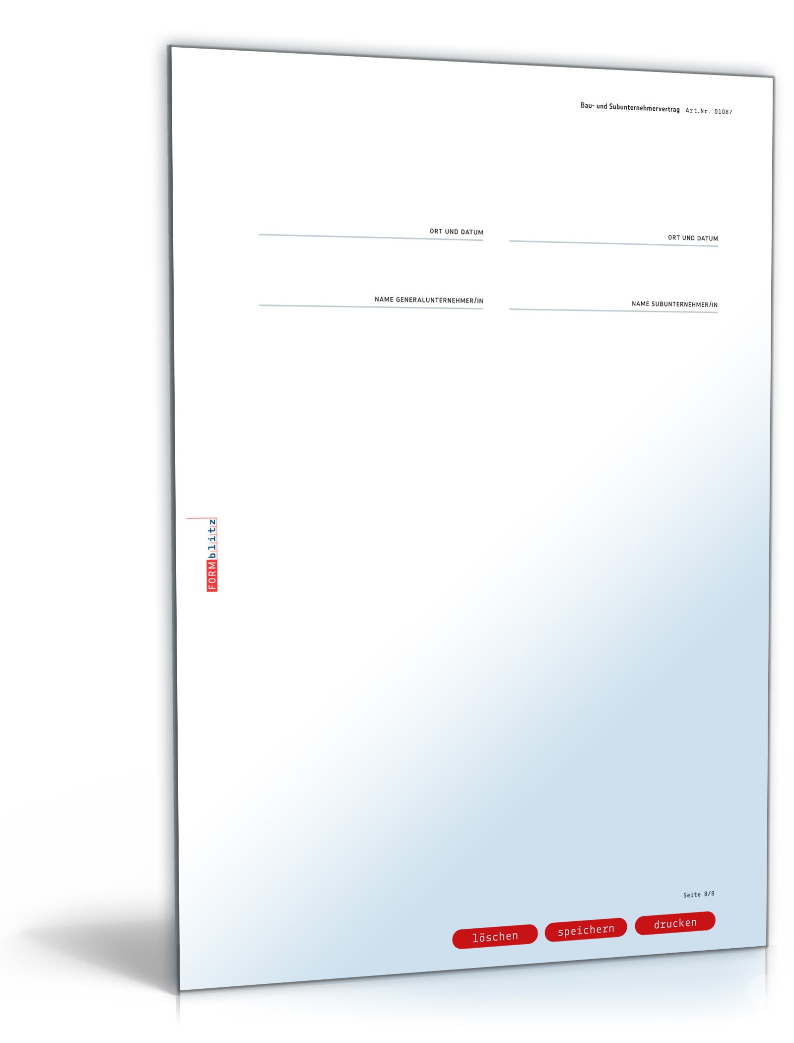 Subunternehmervertrag Bau PDF. Seite: 8