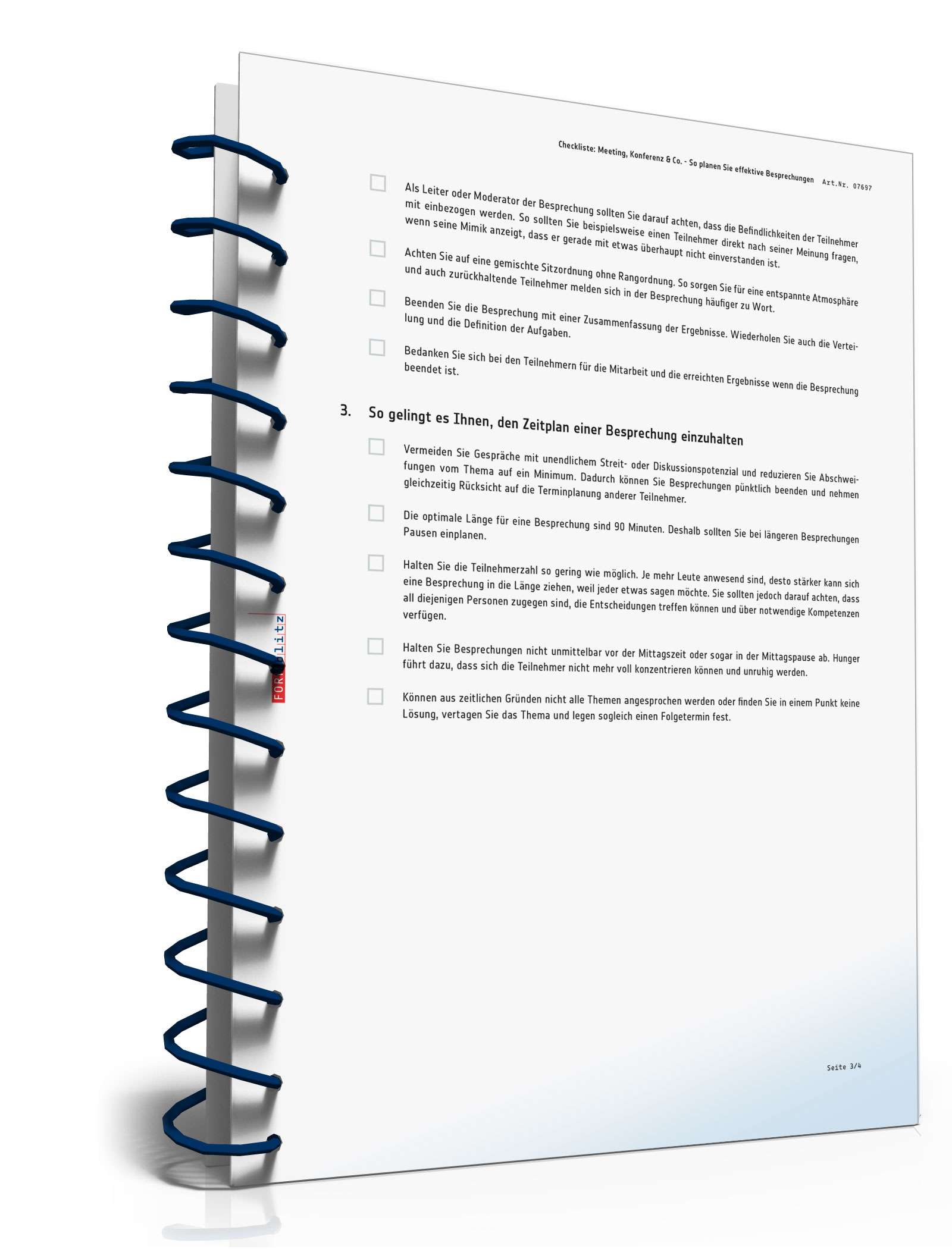 Checkliste Planung Meeting/Besprechung PDF. Seite: 3