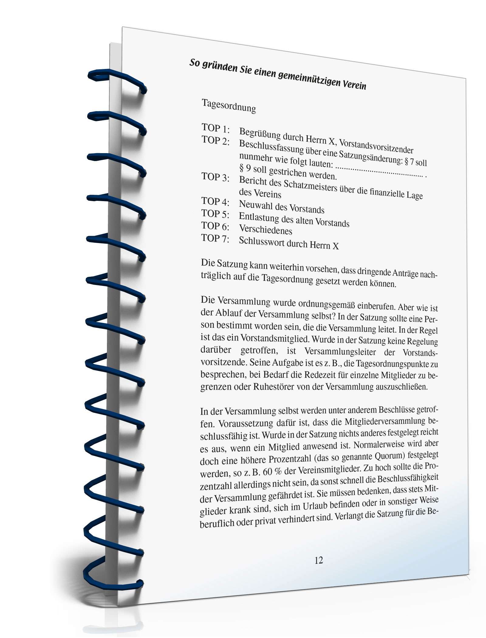 So gründen Sie einen gemeinnützigen Verein PDF. Seite: 12