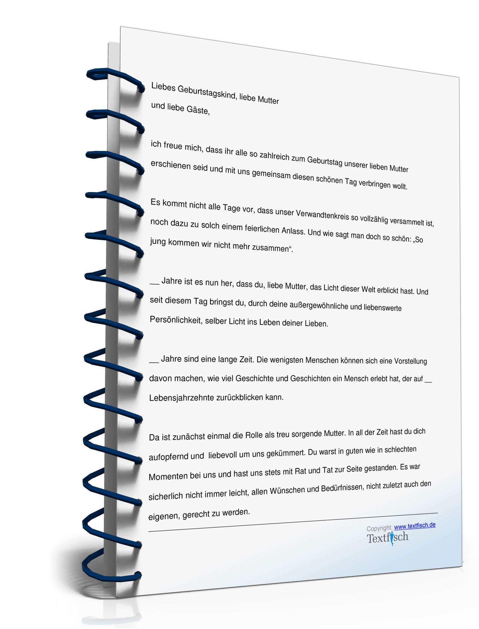 Geburtstagsrede für die Mutter PDF. Seite: 2