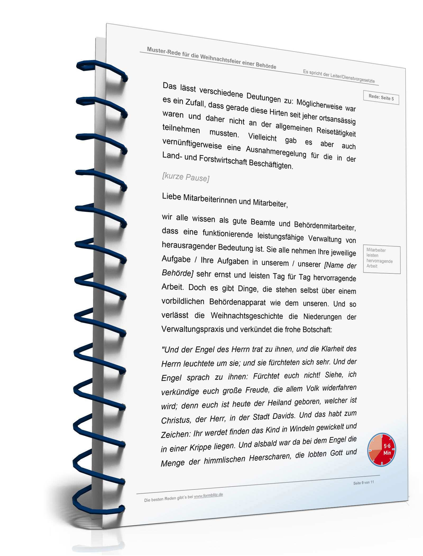 Rede Weihnachtsfeier in einer Verwaltungsbehörde Word. Seite: 9