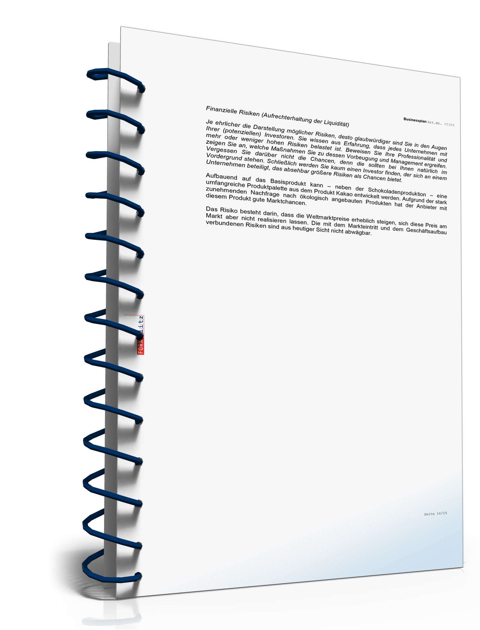 Businessplan Im- und Exportunternehmen Excel. Seite: 15