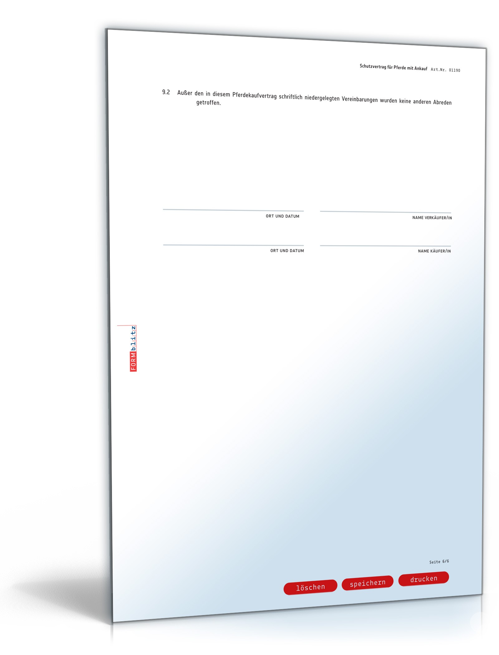 Schutzvertrag Pferde PDF. Seite: 6