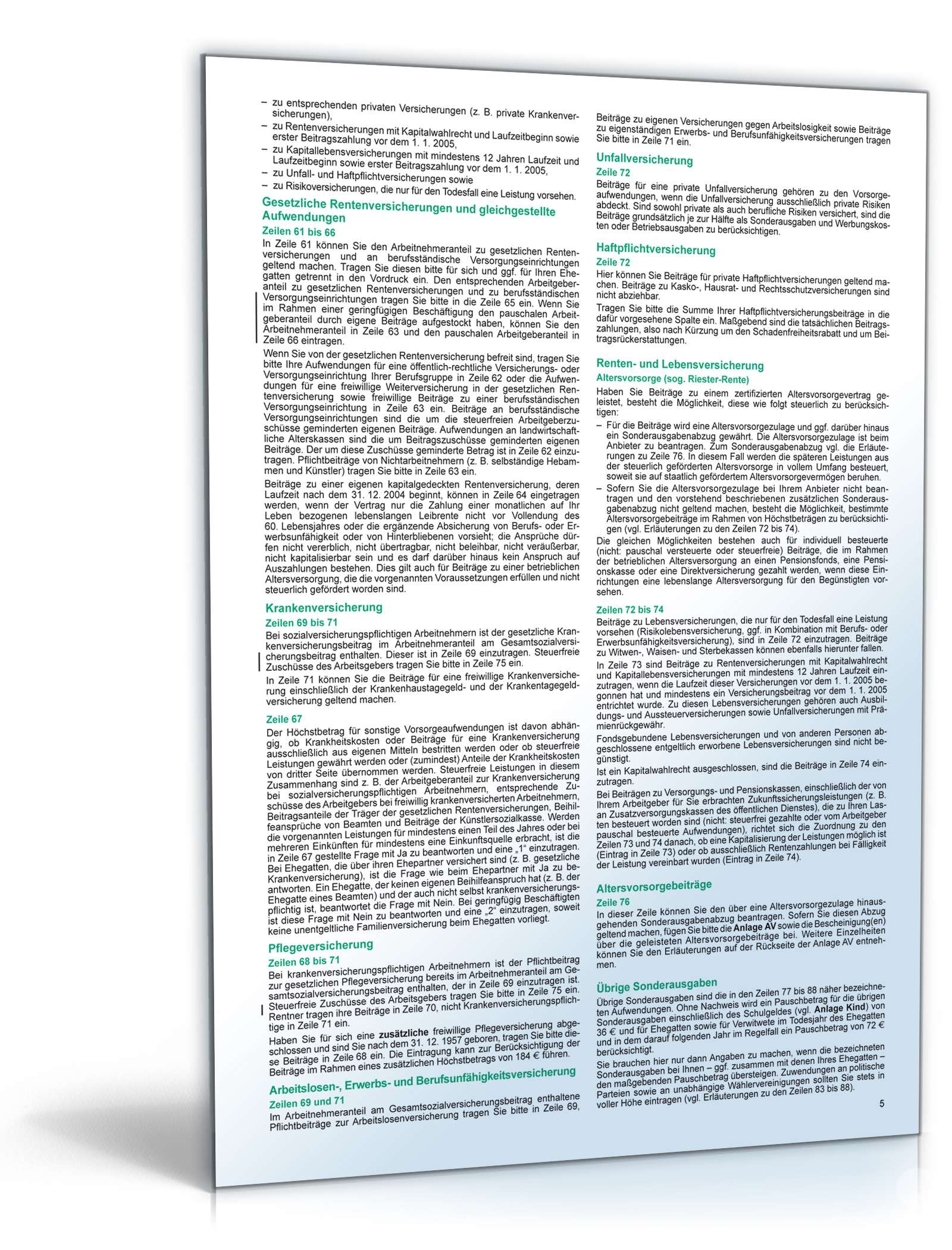 Einkommensteuererklärung 2008 PDF. Seite: 9