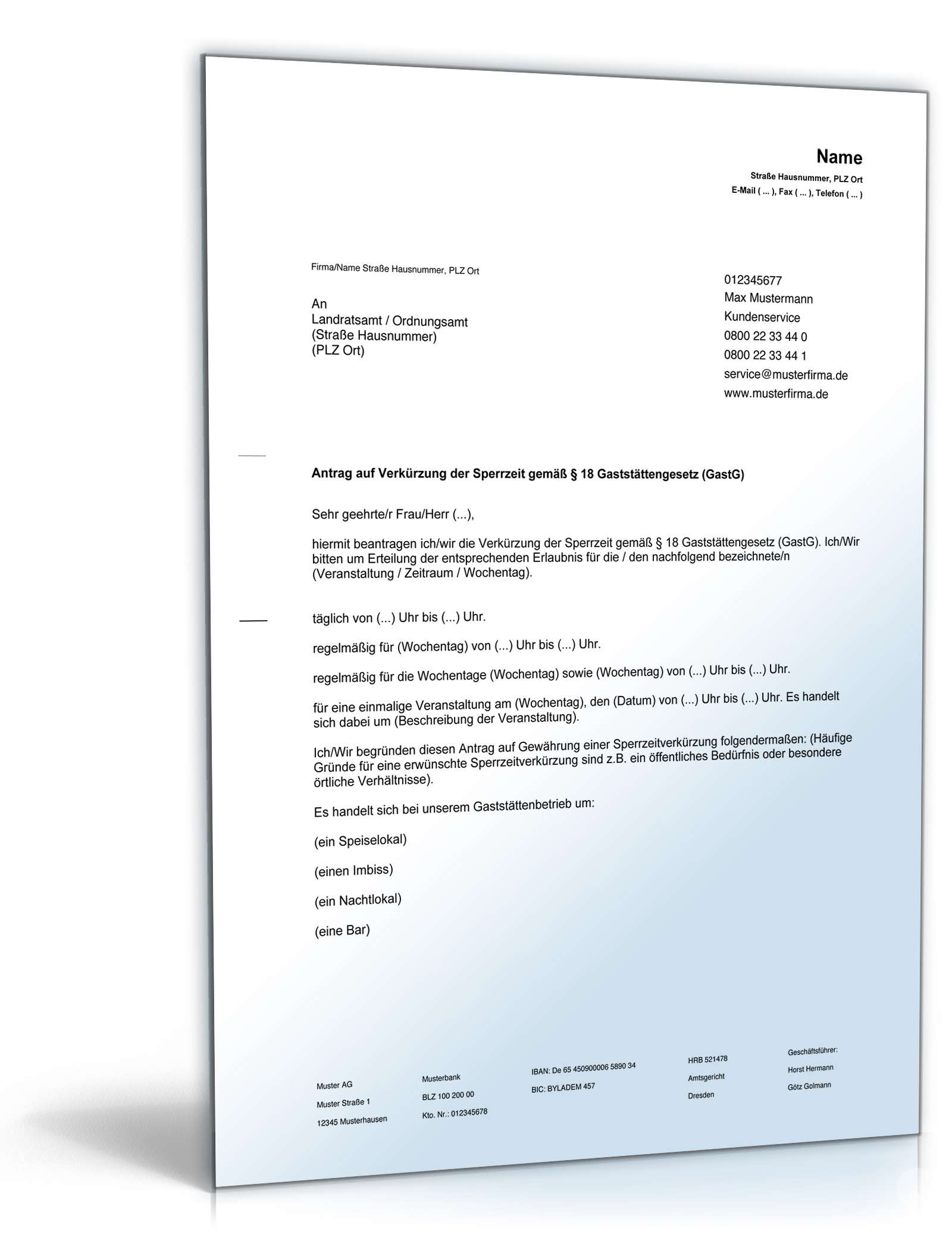 Antrag auf Verkürzung oder Aufhebung der Sperrzeit PDF
