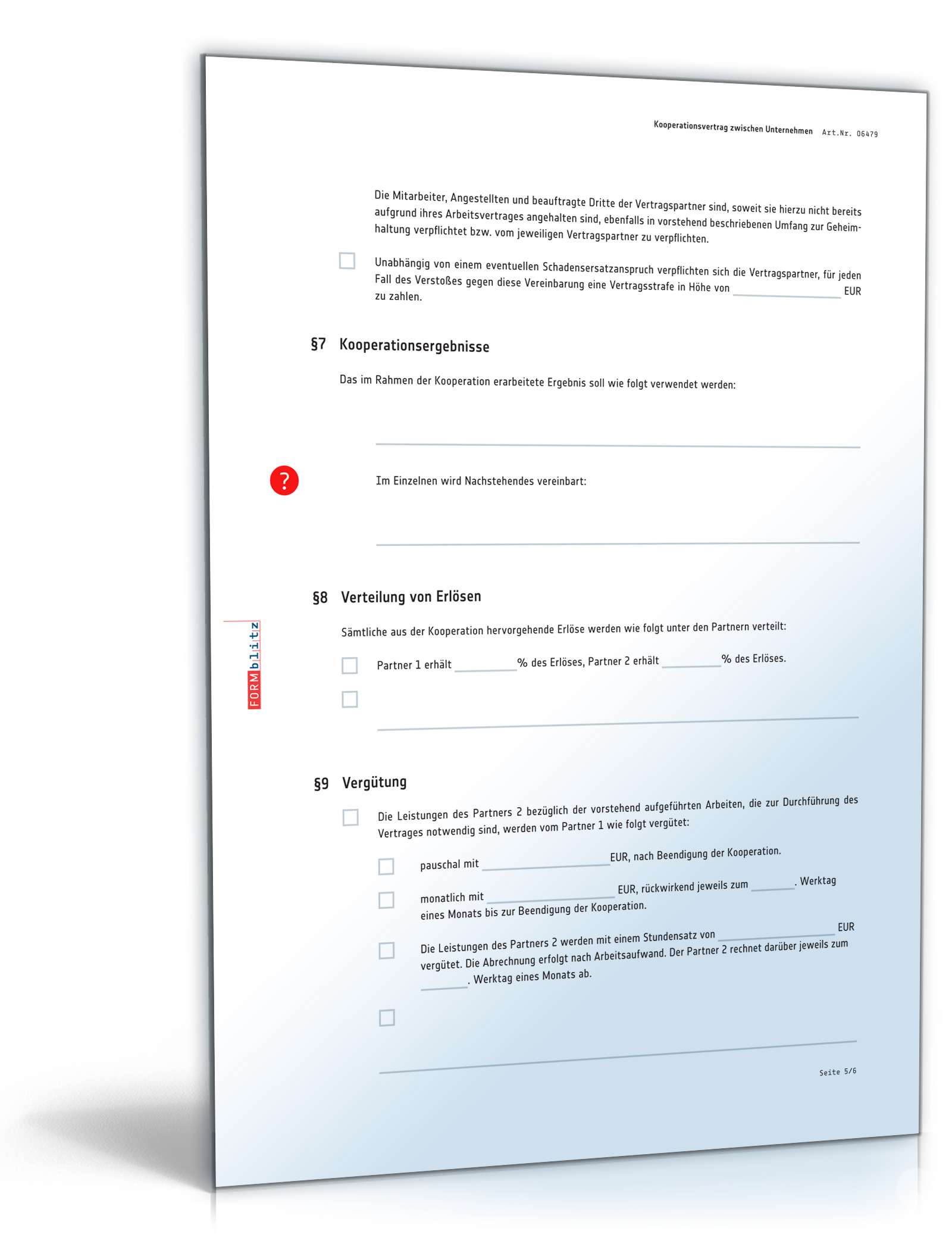 Kooperationsvertrag PDF. Seite: 5