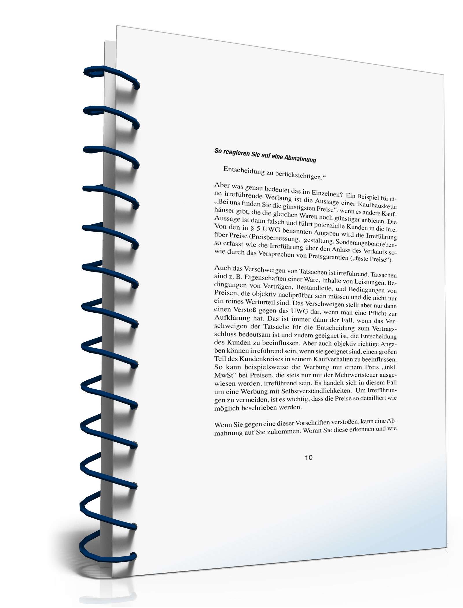 Ratgeber Reaktion Abmahnung PDF. Seite: 10