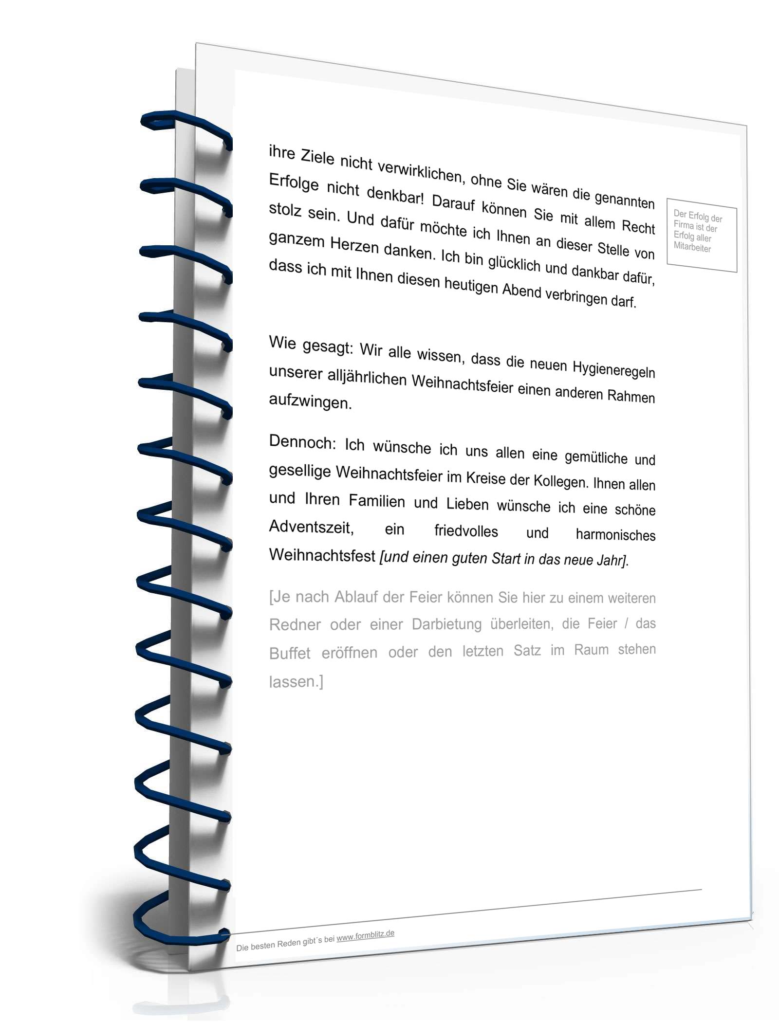 Musterrede Firmen-Weihnachtsfeier 2024 Word. Seite: 3