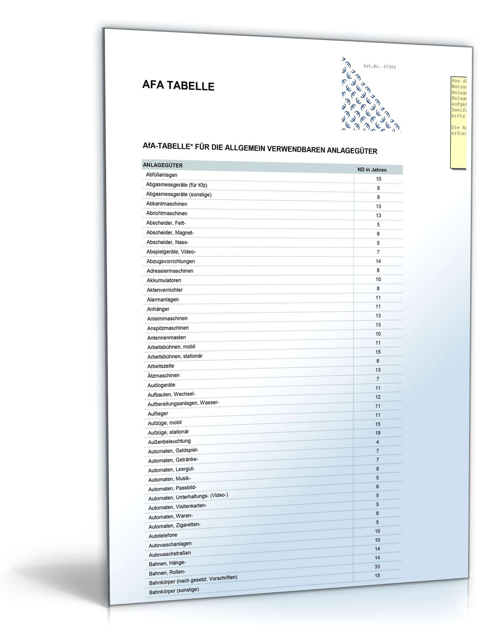 Inventarkarte Excel. Seite: 11