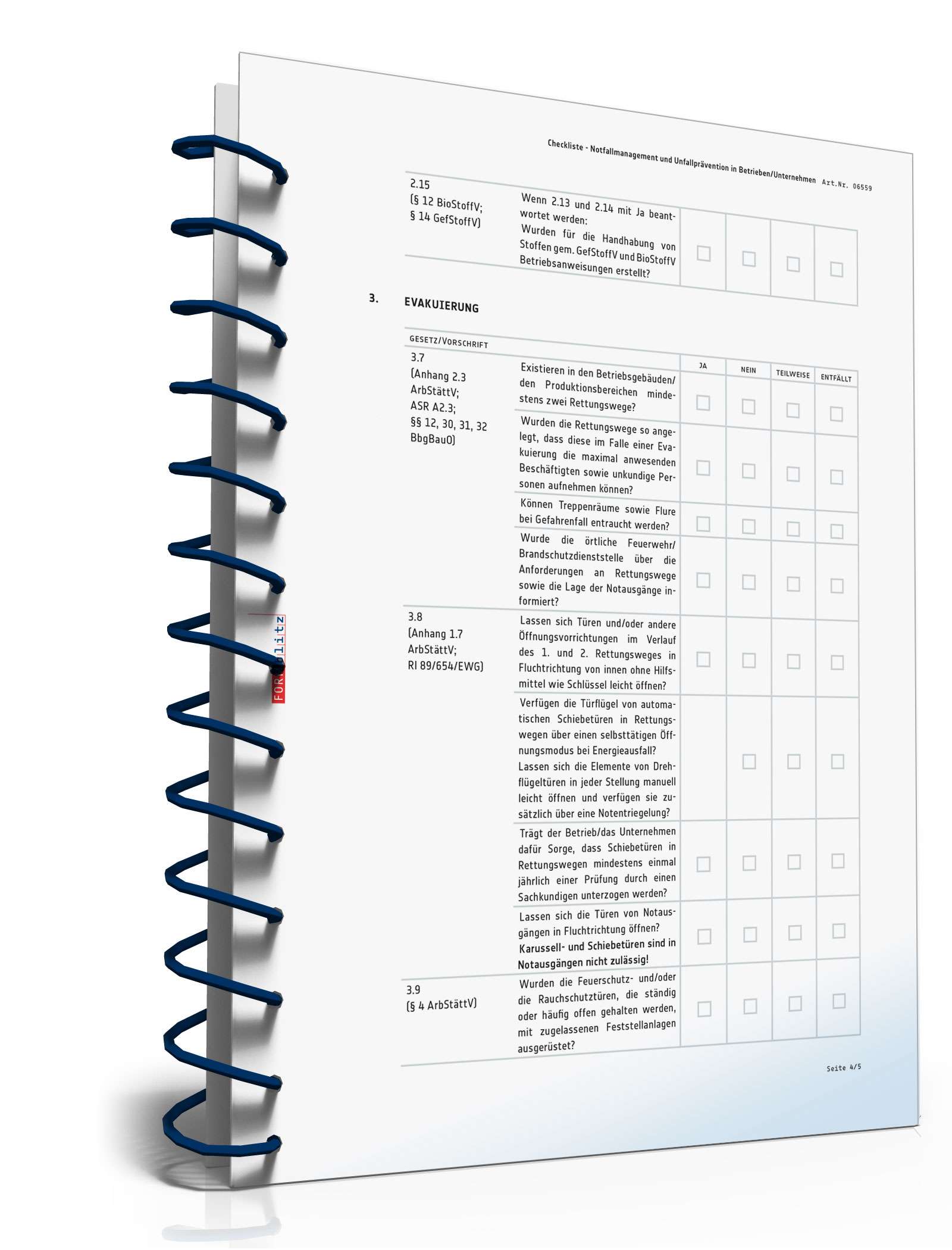 Checkliste Notfallmanagement PDF. Seite: 4