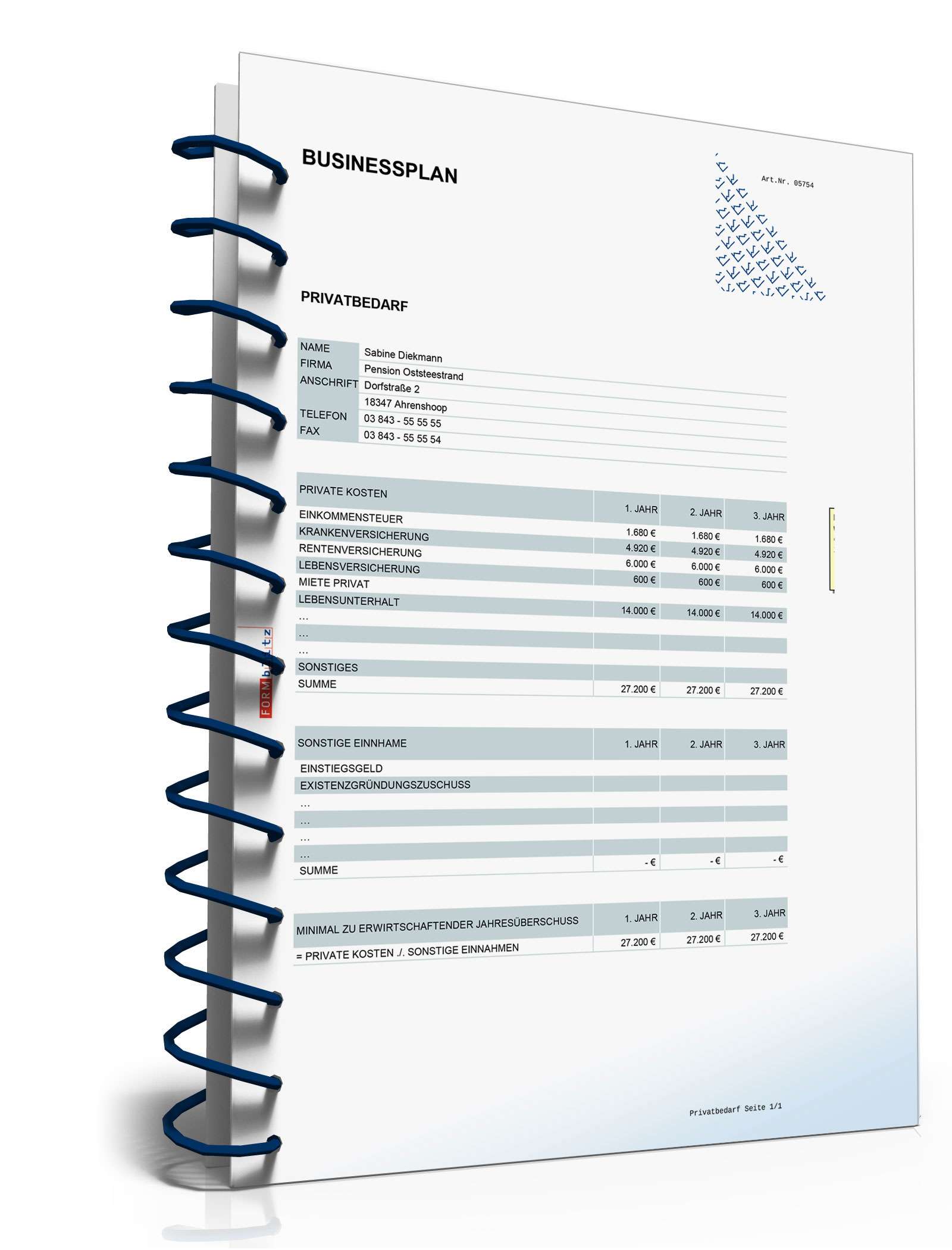 Businessplan Hotel Excel. Seite: 20