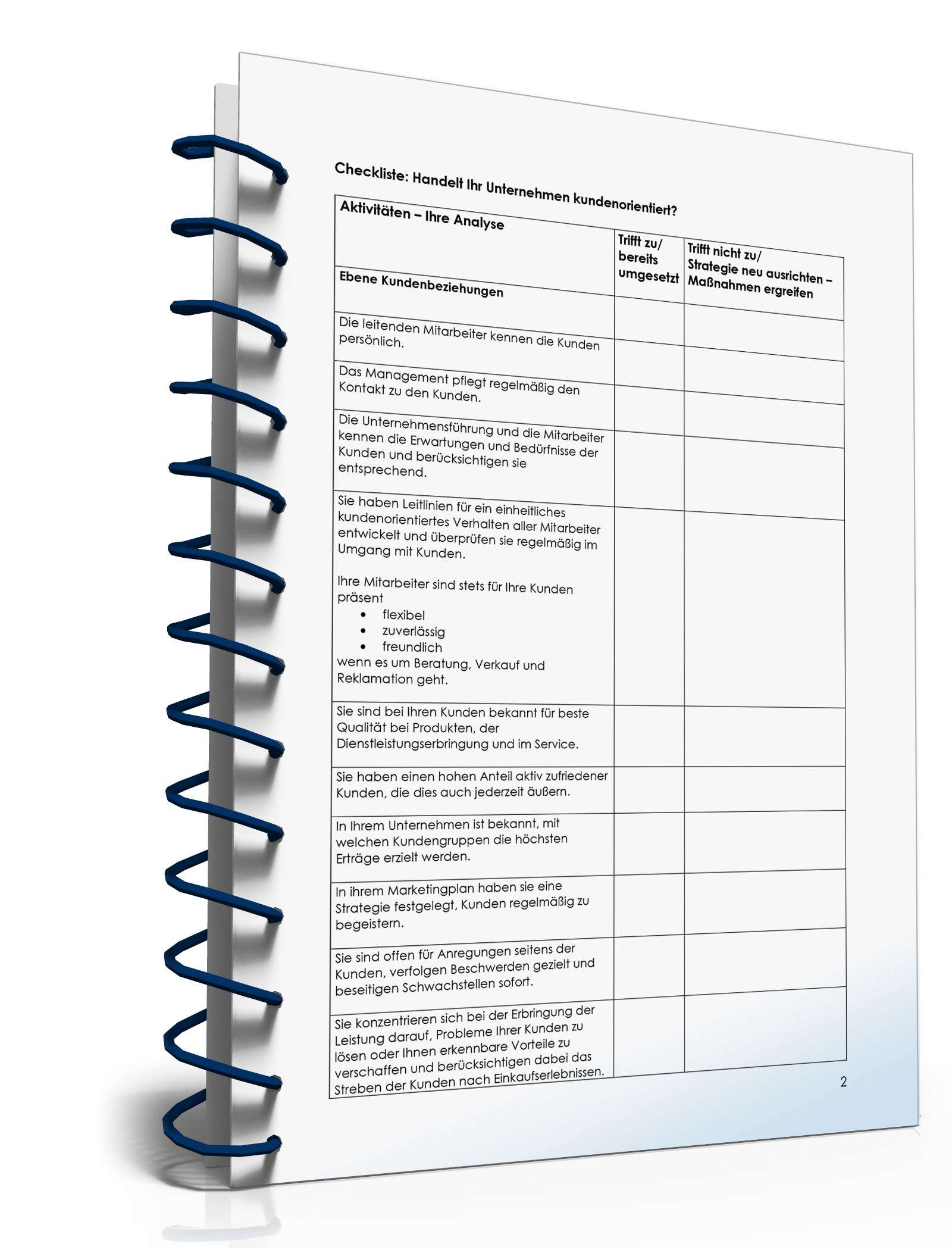 Checkliste Kundenorientierung PDF. Seite: 2