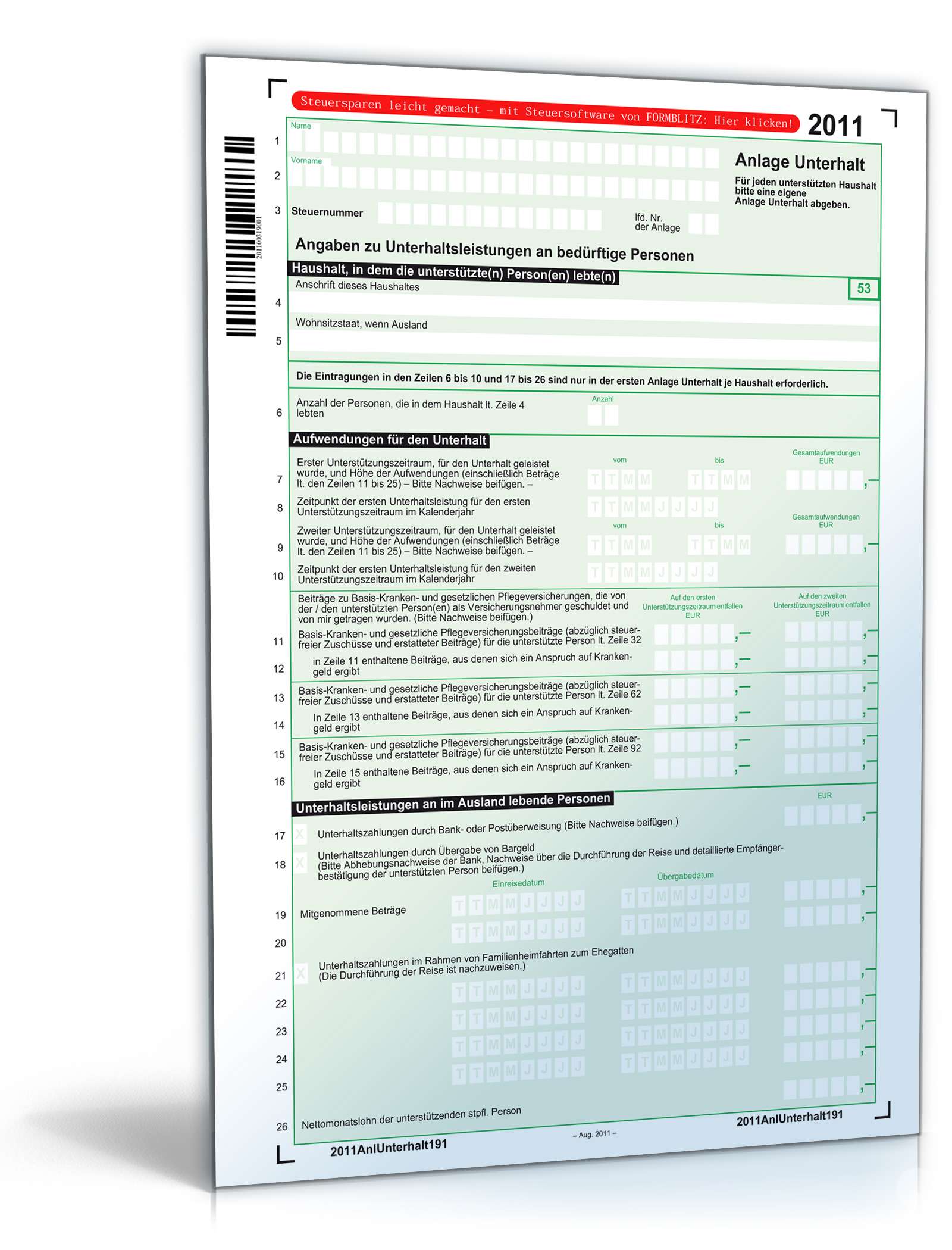 Anlage Unterhalt 2011 PDF